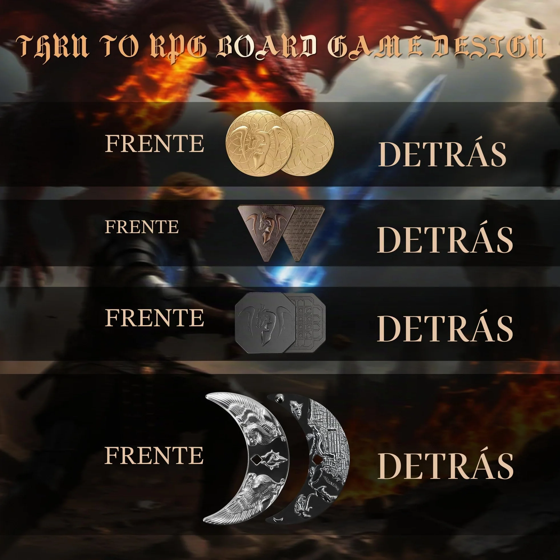 145 Monedas de Metal DND y Bolsa de Cuero, Contiene 60 Monedas de Oro, 40 Monedas de Plata, 40 de Cobre y 5 Monedas de Platino, Bueno para Juegos de Mesa RPG.