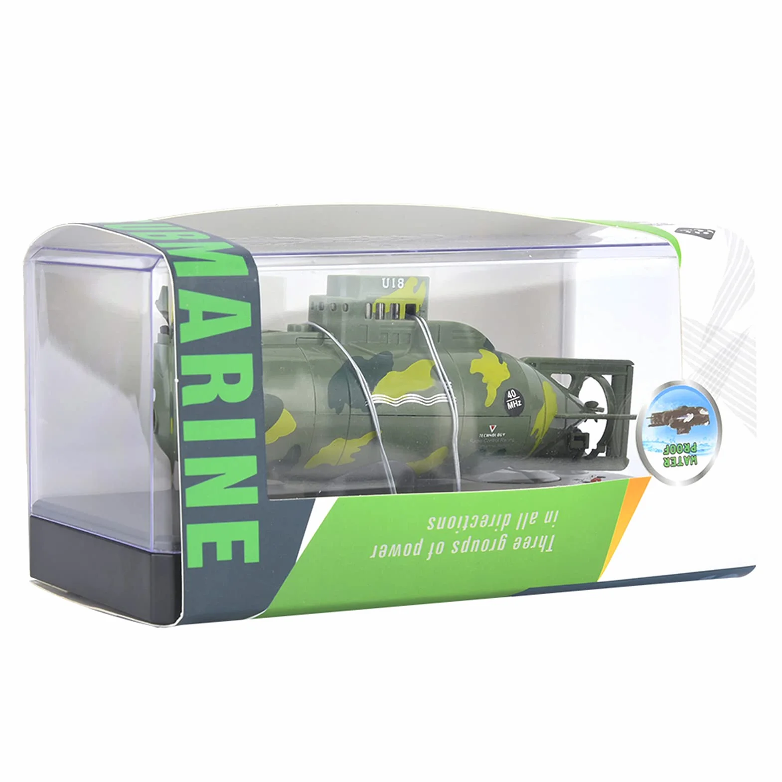 Alomejor Mini Juguete Modelo De Simulación, Juguete Submarino Teledirigido Eléctrico del Barco Submarino RC Militar De 6 Canales