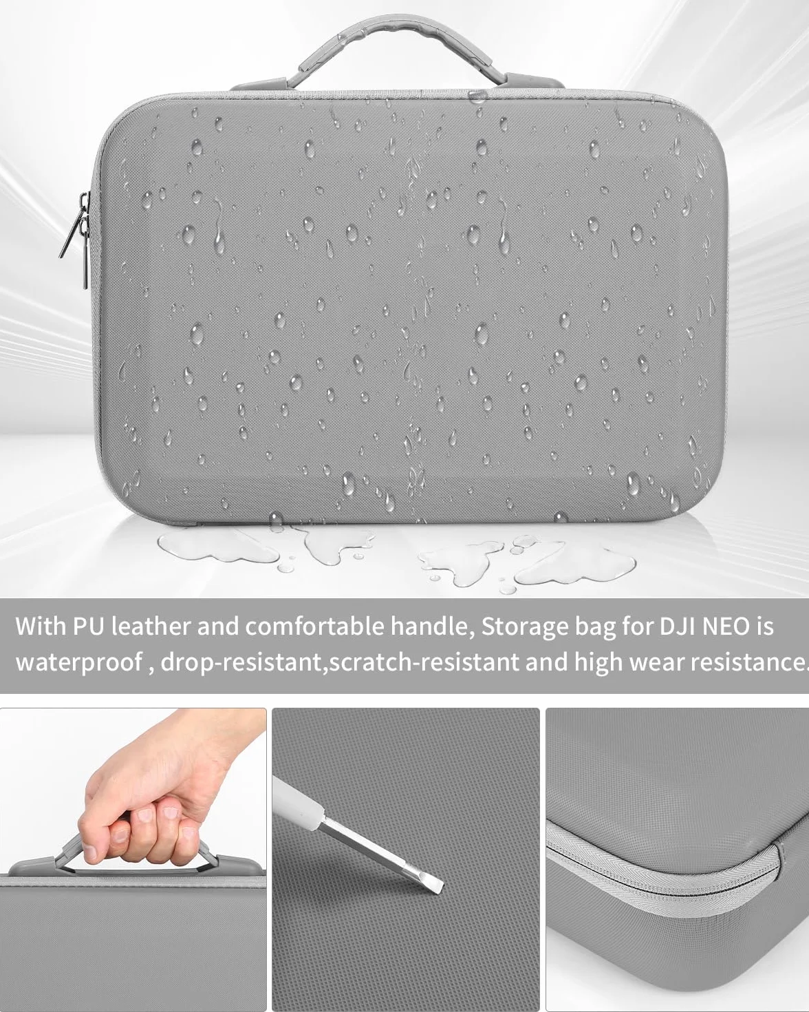Bolsa para dji Neo Drone, Estuche Funda de Transporte, Bolsa de Almacenamiento Rígido Protectora para dji Neo Drone, Controlador y Accesorios，Gris