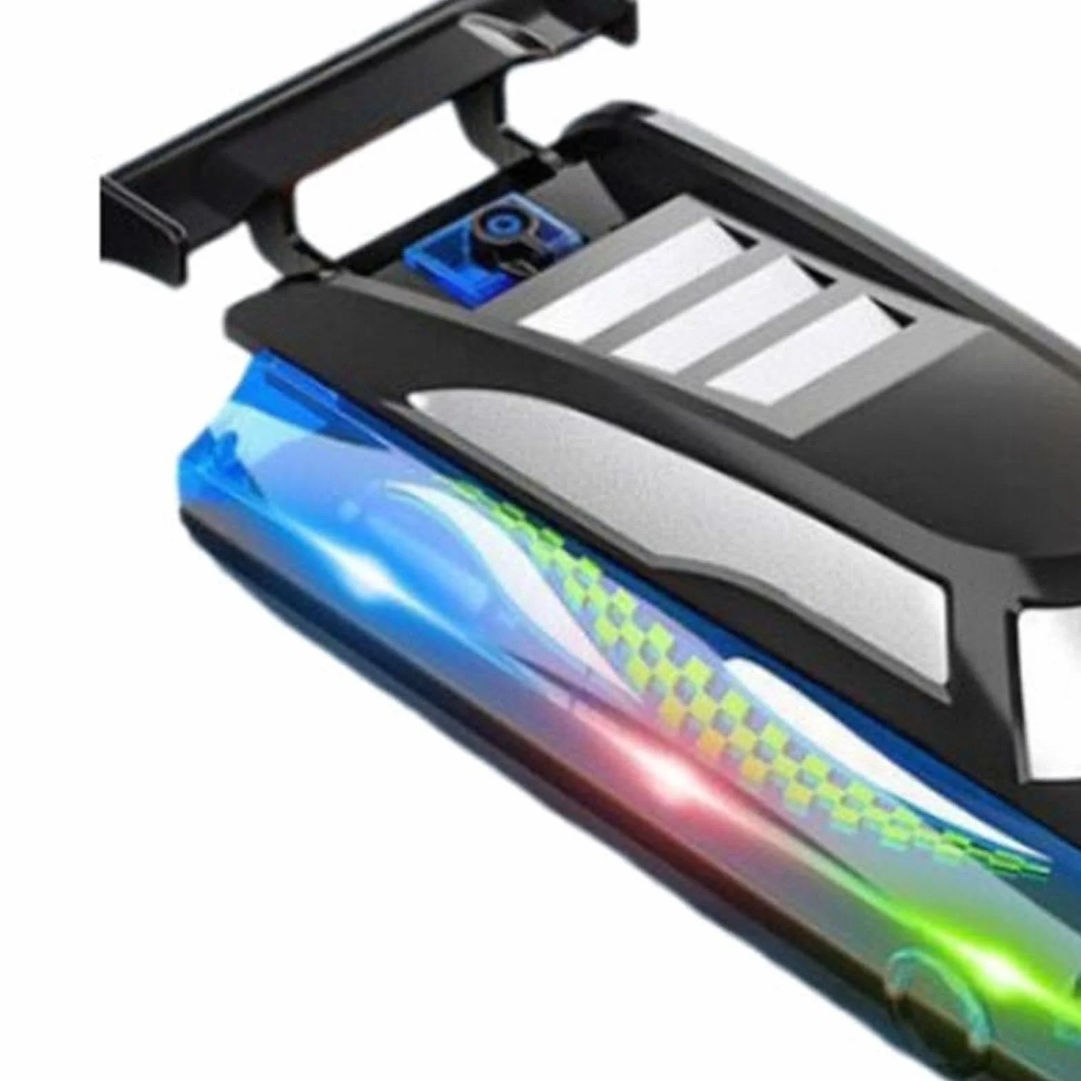 Lancha Teledirigida para Juegos Acuáticos, Embarcación Radiocontrolada para Niños, Modelo de Barco Rápido E Impermeable con Iluminación Integrada, Azul