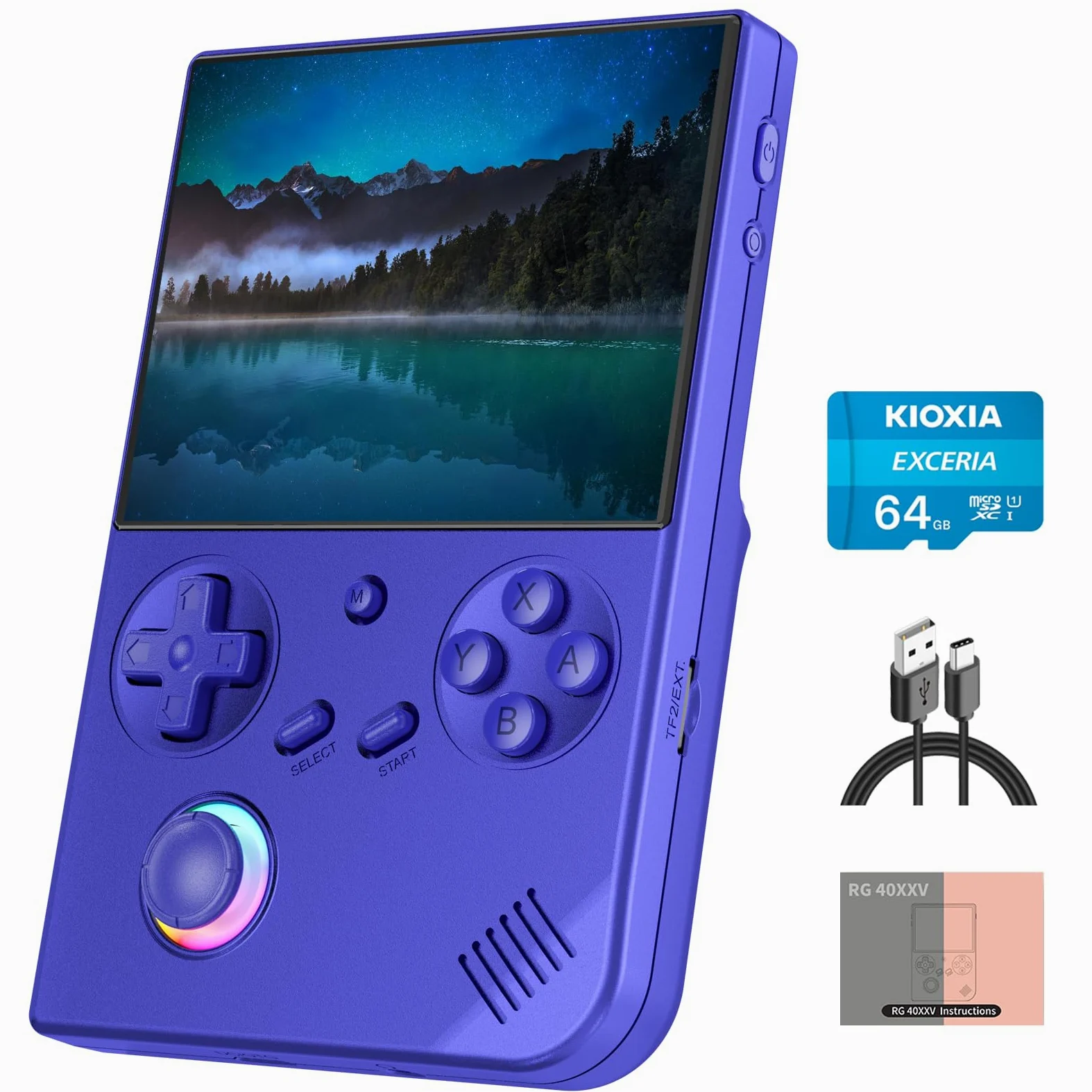 Anbenric RG40XX V - Consola de juegos de mano retro, IPS de 4.0 pulgadas, sistema operativo Linux, juegos clásicos precargados de 64 GB, H700 Quad-Core, WiFi Bluetooth, ideal para viajes, viajes