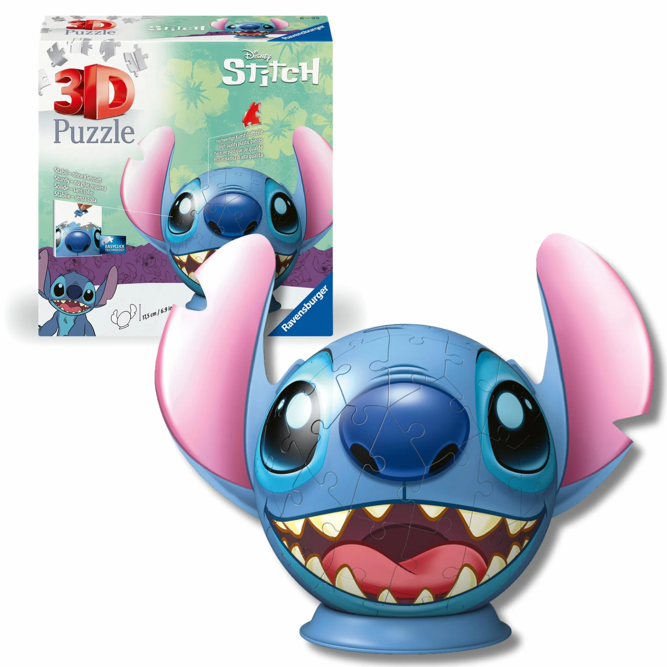 Ravensburger Puzzle 3D Niños Disney Lilo Y Stitch 77 Piezas