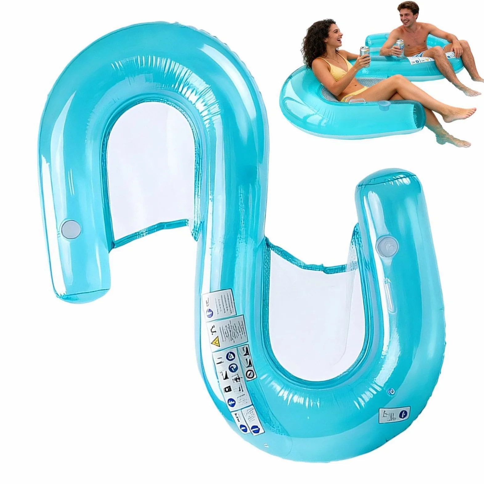 Flotadores Hinchables para Piscina para Adultos Tubo lounge flotante y | Flotadores para Piscina para adultos amigos familia parejas en lago y río para días soleados de verano y vacacione