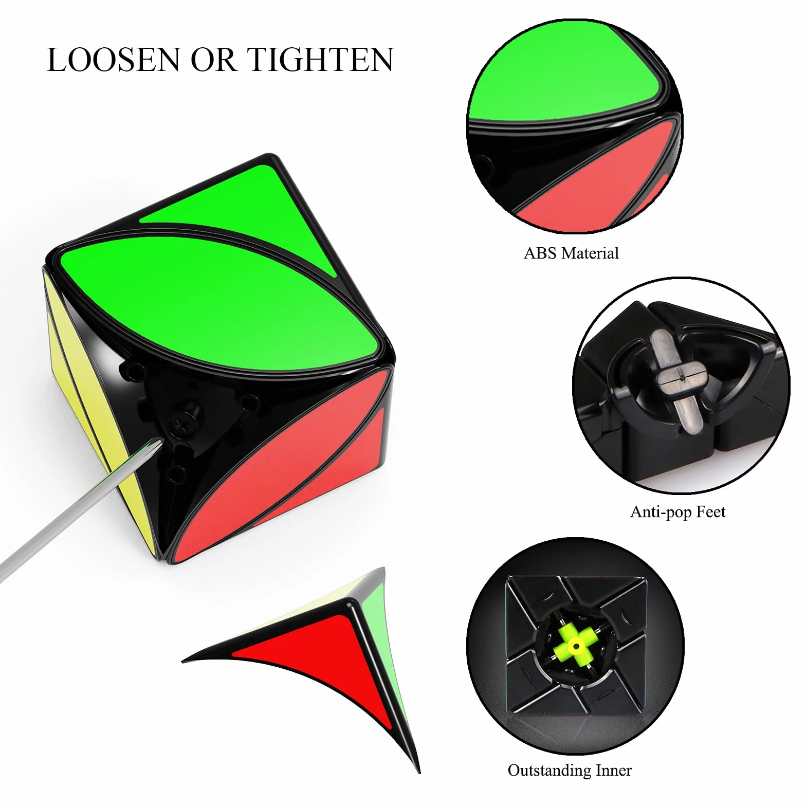 ROXENDA Cubos de Velocidad, [Paquete de 6] Speed Cube Set - Skew Axis Windmill Fisher Ivy 3x3x3 Speed Cube Smooth Magic Cubes Colección de Rompecabezas
