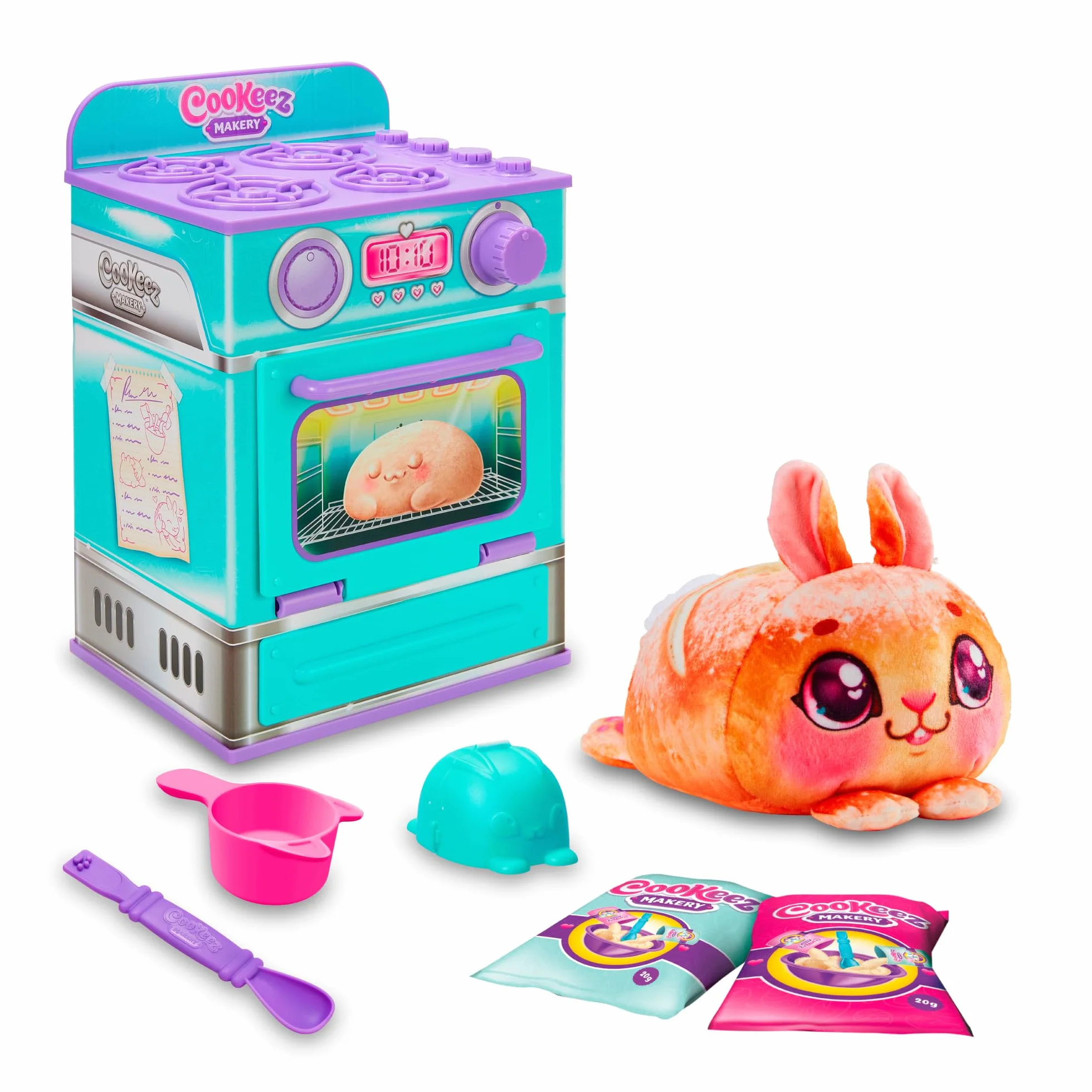 Cookeez Makery - Horno Mágico, juguete infantil interactivo, con ingredientes para crear tu mascota de peluche, tiene sonidos y olor dulce, niños y niñas +5 años, modelo aleatorio, Famosa (CKE00000)