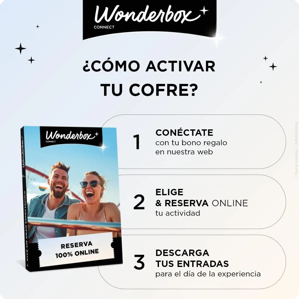 WONDERBOX Connect - Caja Regalo - Parque Warner 1 Día / 1 Parque - 2 entradas para 1 día - Válido todos los días de apertura - Válido durante 27 meses