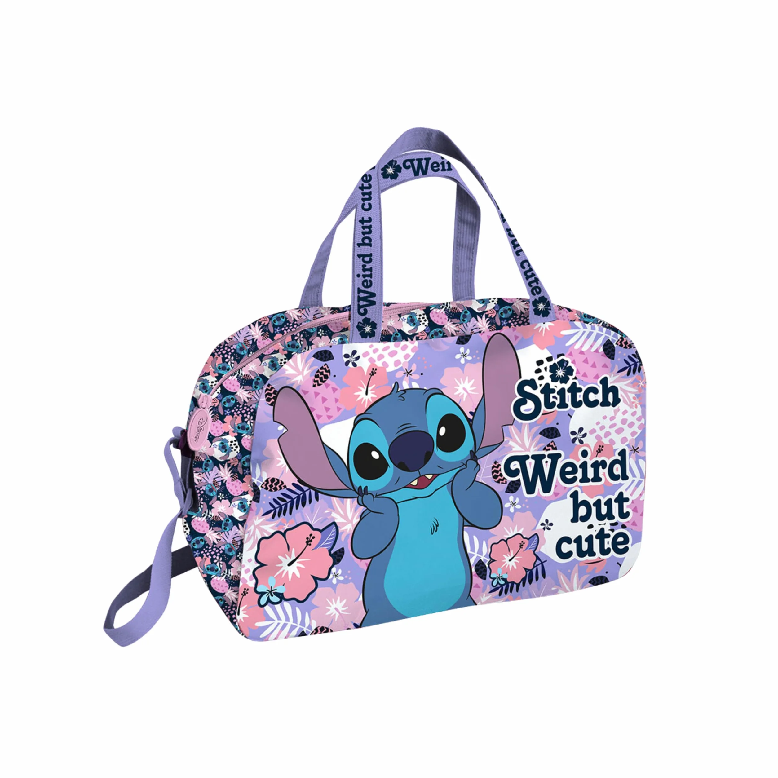 Disney Stitch Bolsa Deporte para Niñas Diseño Floral Bolso Gimnasio Infantil Equipaje Accesorios Regalo