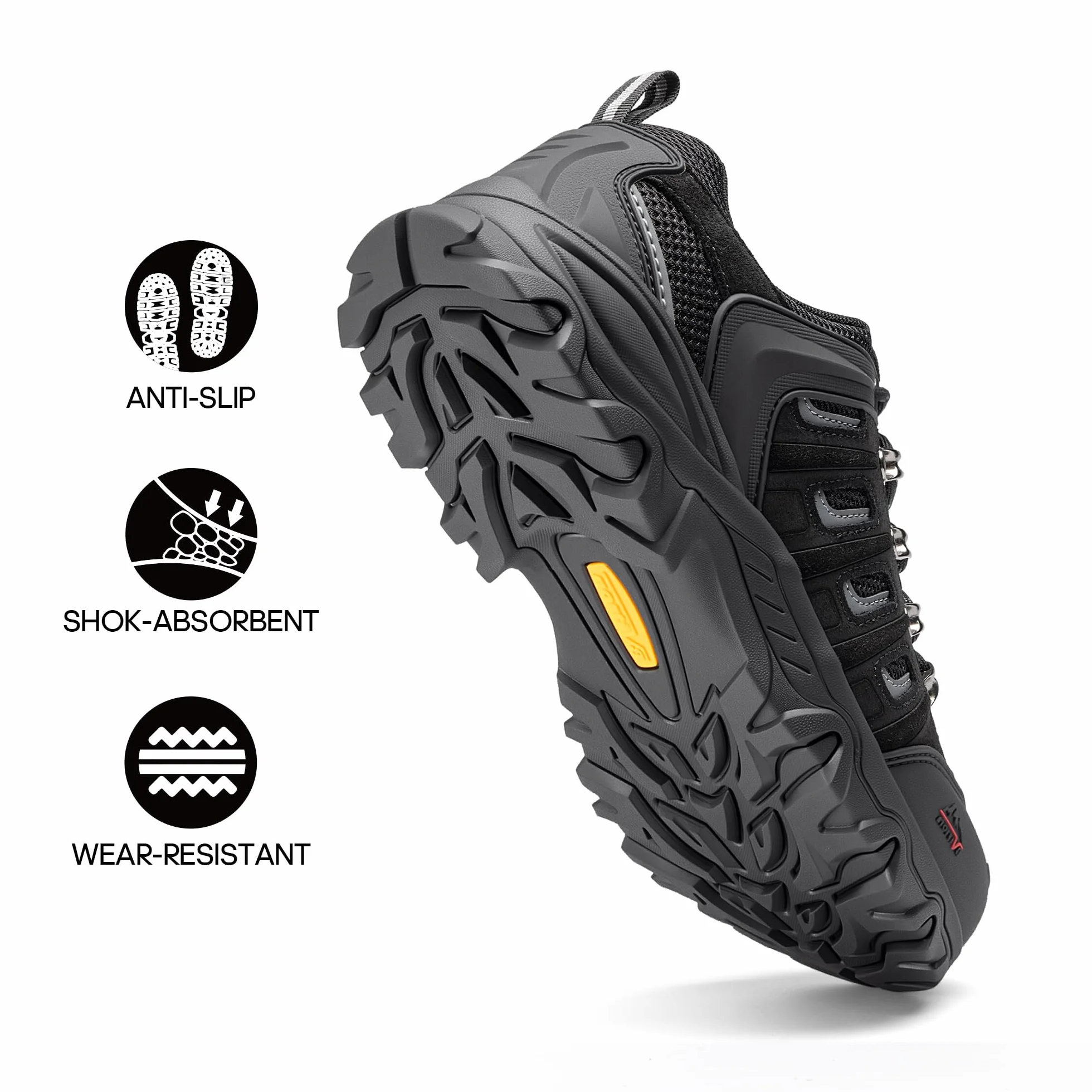 NORTIV 8 Zapatillas Hombre Trekking Transpirables Punta Protectora Senderismo Antideslizantes