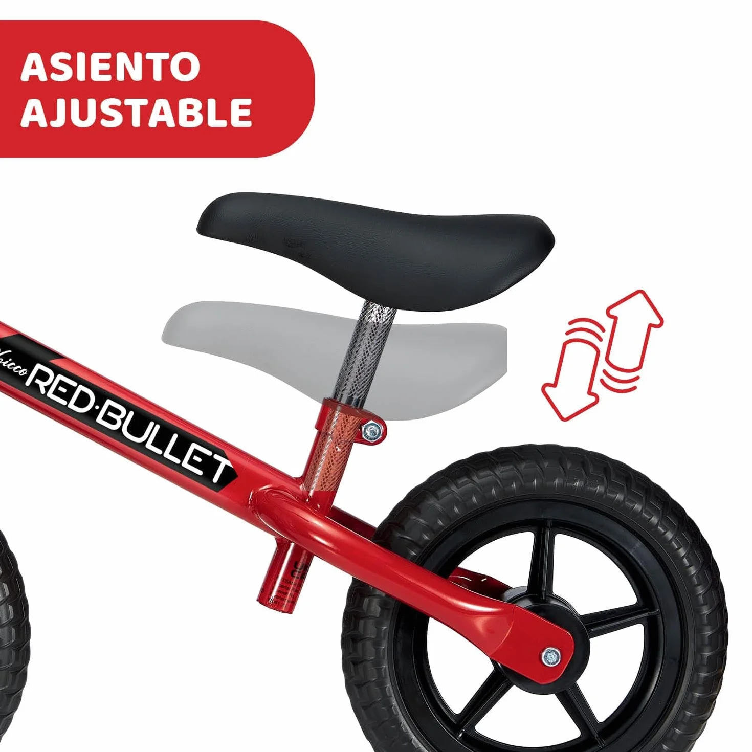 Chicco Bicicleta Niño 2 años, Bicicleta Sin Pedales, 2-5 Años, hasta 25 kg, Bici Sin Pedales, para Aprender a Mantener el Equilibrio, Manillar y Sillín Ajustables, Juguetes, Regalo Niño 2 años, Rojo