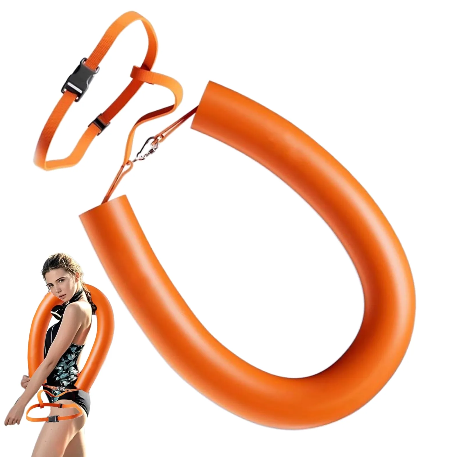 Cinturón de flotación para natación Entrenador Altamente Visible Sin Inflar | Barra de Espuma para Entrenamiento Para principiantes, deportistas, hombres y mujeres, lago, mar, embalse y estanque