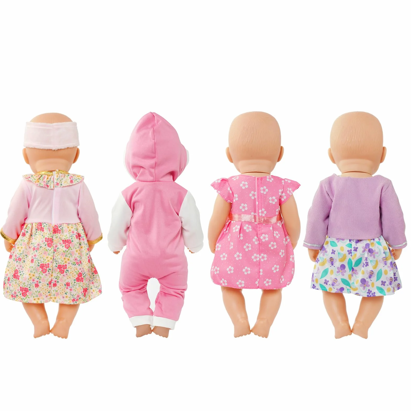 Aolso Ropa para Muñecas Bebé，4pcs Ropa para Muñecos Bebé，Conjunto de Ropa de Muñeca,Juego de Disfraz de Muñeca para Niños y Niñas,Accesorios para Muñeca(no muñecas)