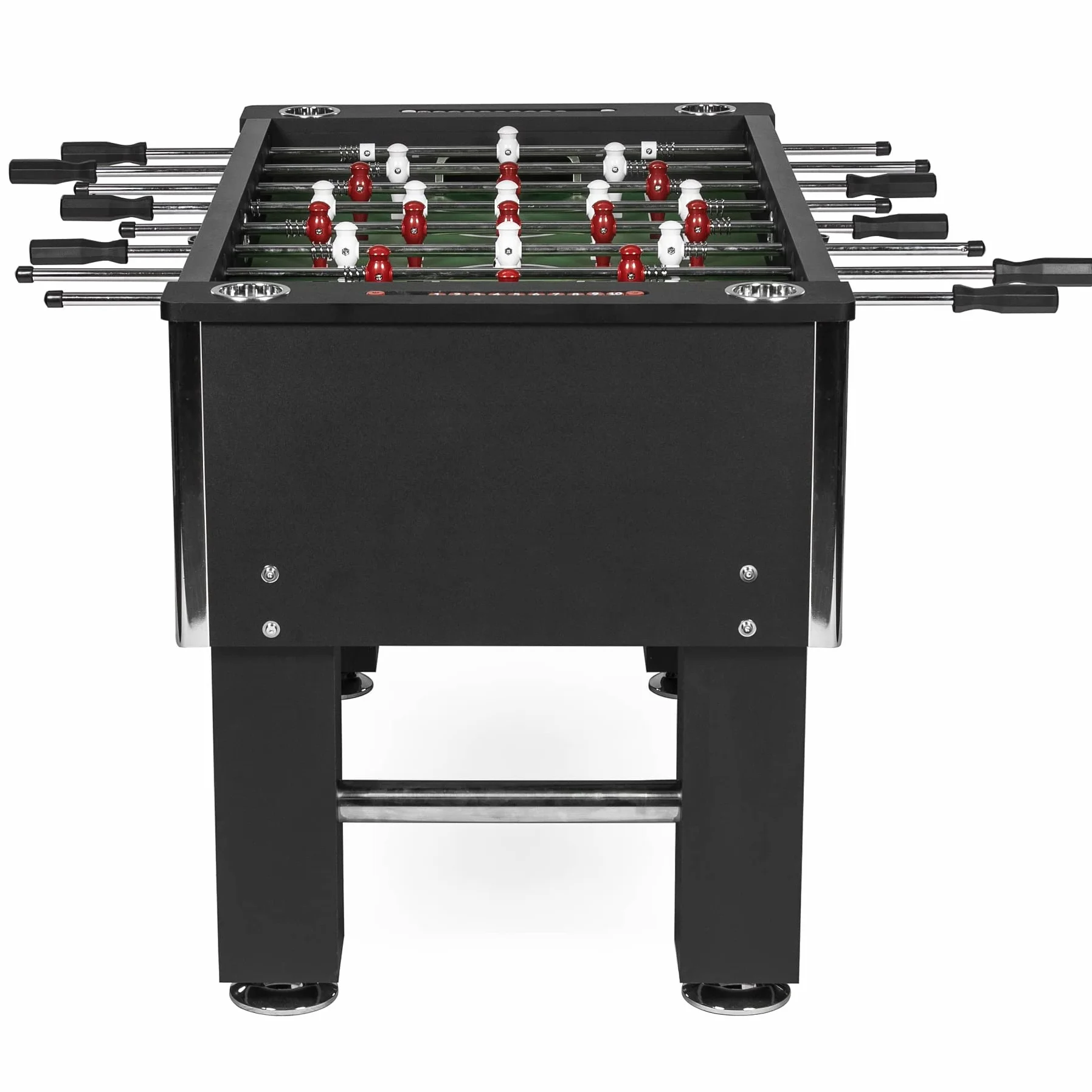 BuckShot Futbolín Master League Pro - Mesa De Futbol Incluyendo 2 Bolas - MDF Kabinett - Robusto 70kg - 141 x 77 x 89 cm - Patas Niveladoras De Acero