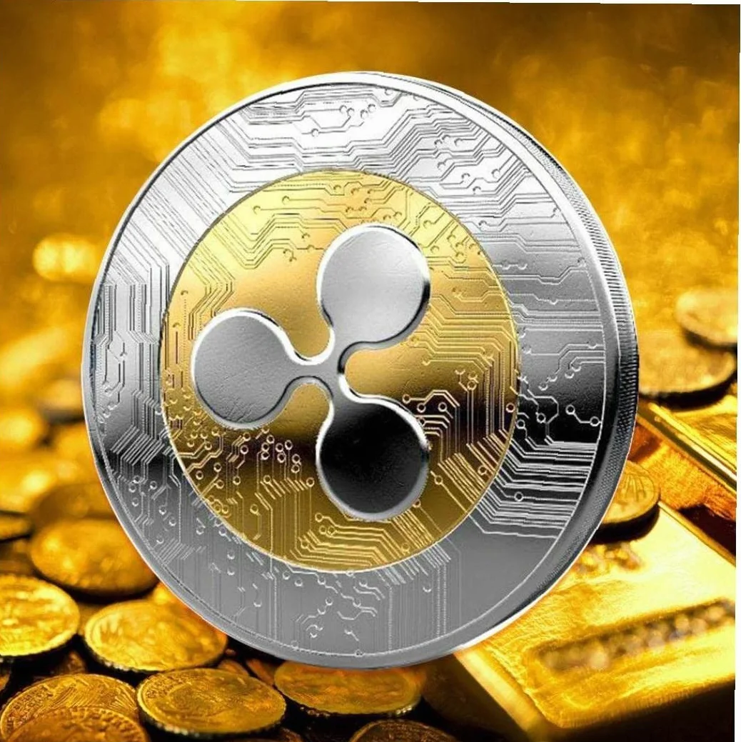 Ripple Commemorative Coin Copper Silver Art Art Gift Fishys Gift for Collector