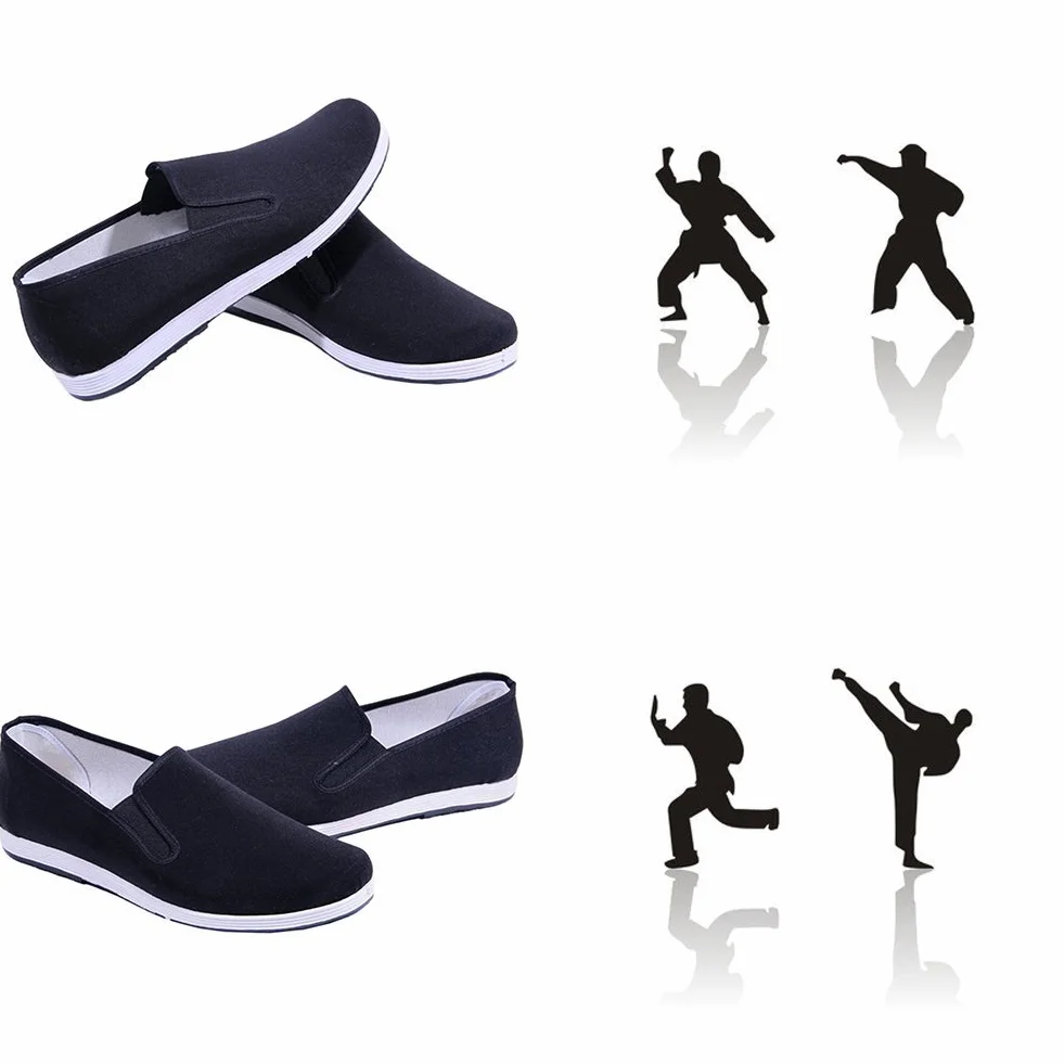AioTio Chinos Kung Fu Tai Chi Zapatos Suela de Goma Negro
