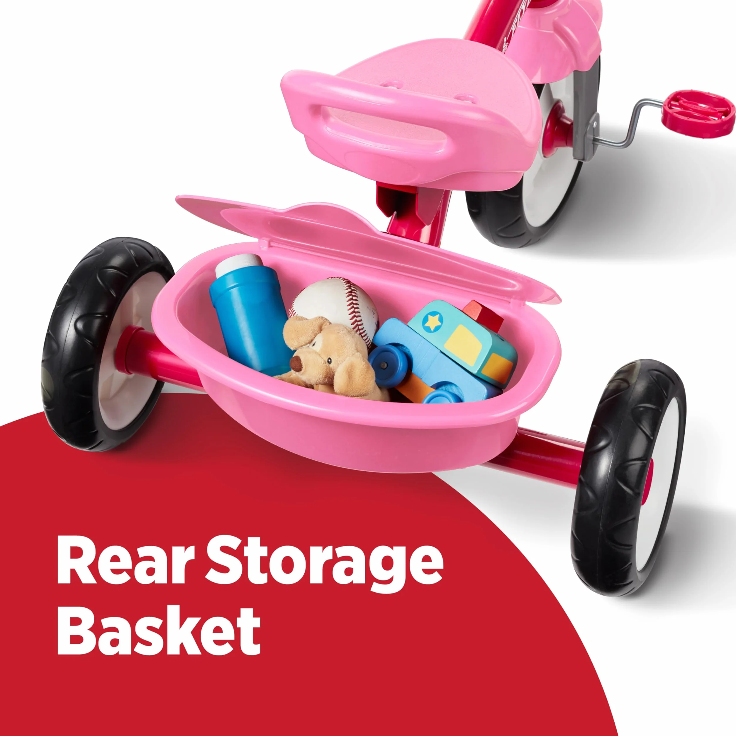 Radio Flyer Triciclo Rosa, Triciclo para niños pequeños al Aire Libre, de 2 ½ a 5 años (Exclusivo de Amazon)
