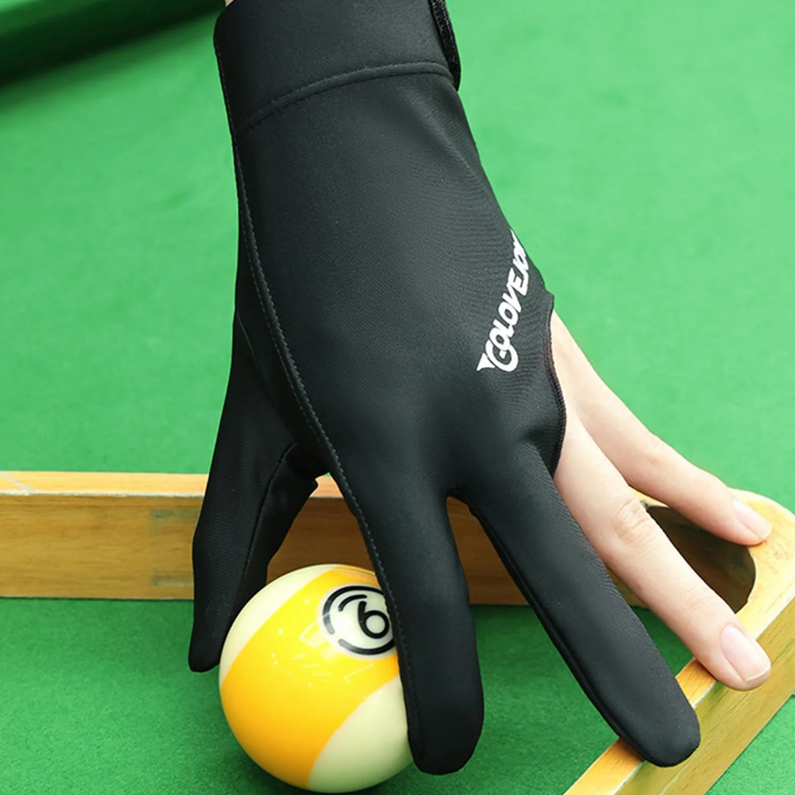 Guantes de Billar de Dedos 3 Tamaño para Tiradores de Cue Izquierda/Derecha