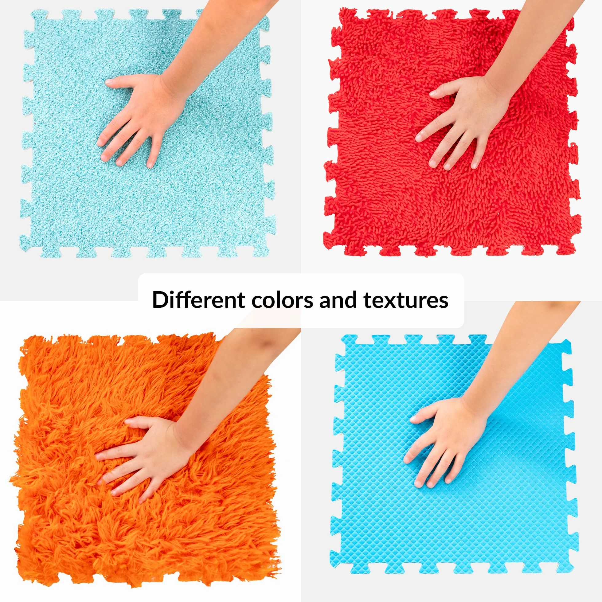 Baldosas Sensoriales Para Niños | Alfombrillas Sensoriales Encajables Para Autistas | Exploración Multisensorial | Puzle Sensorial | Juguete Sensorial Para Juego Táctil | Alfombrilla Ortopédica