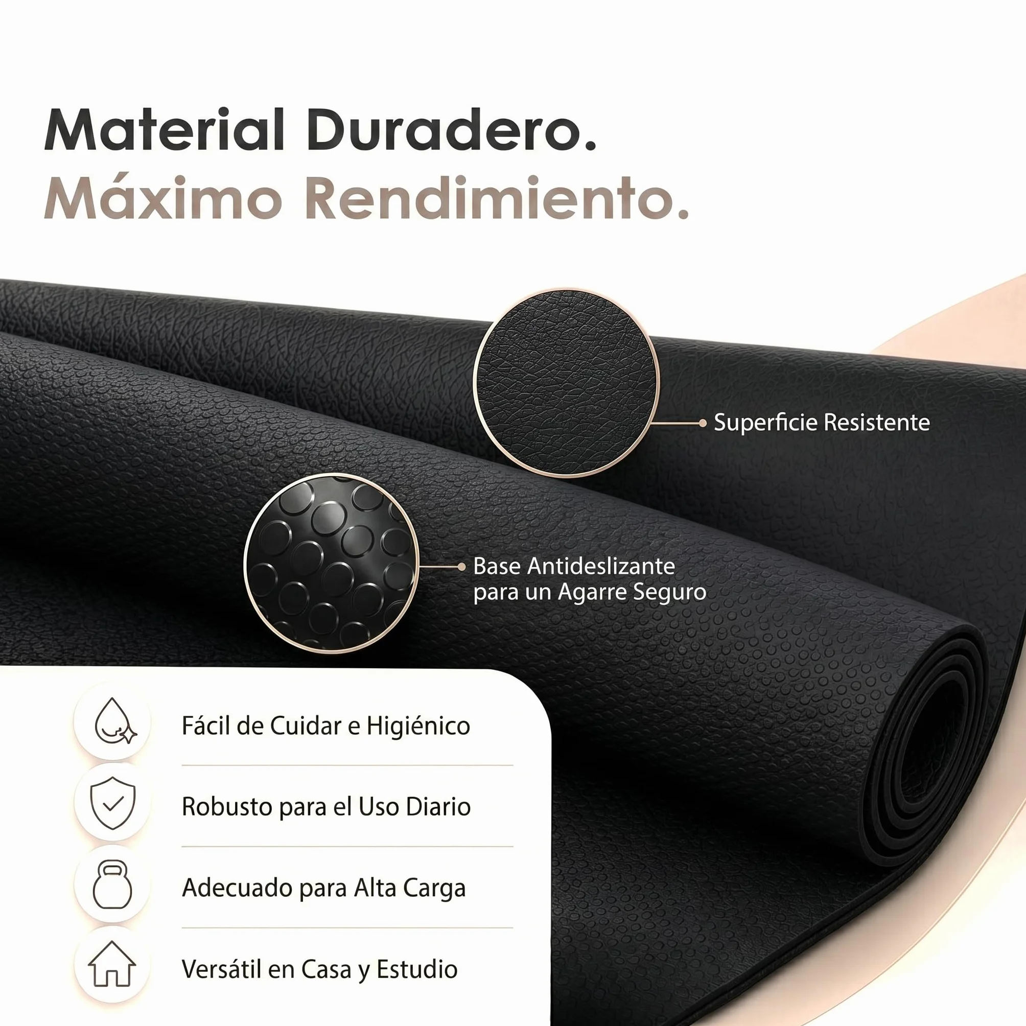 Floordirekt Sparta Esterilla antideslizante fitness cinta correr bicicleta elíptica absorción impactos