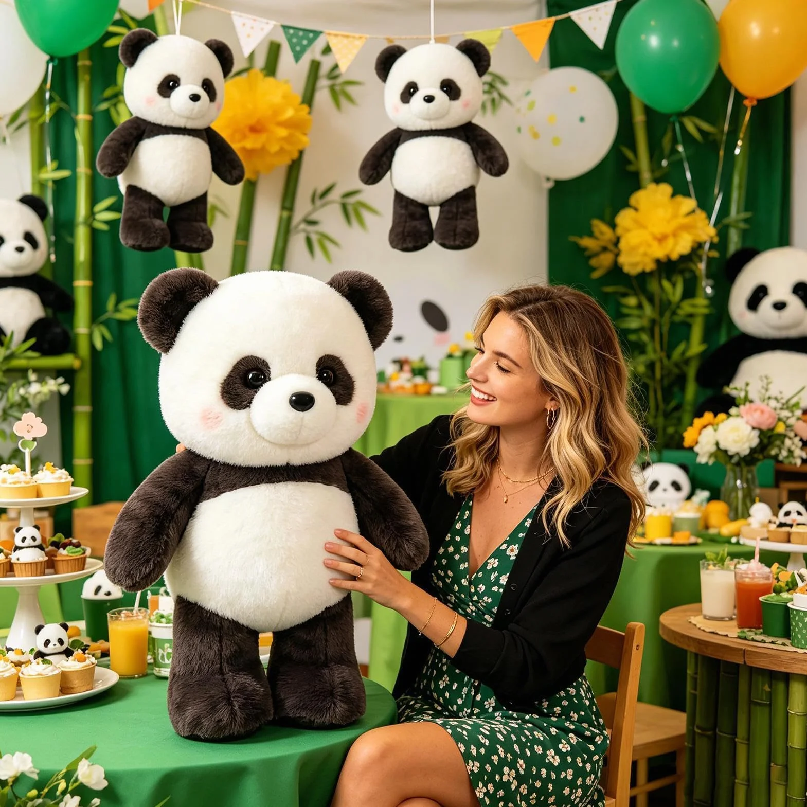 Peluche que corre Panda Gigante 60 cm Lindos Peluche Oso Que Corre,Animales De Peluches Con Piernas Interactivek,Suave Muñeco Acolchado Lindos Y Adorable Para Niñas, Niñas Mujeres Hombres