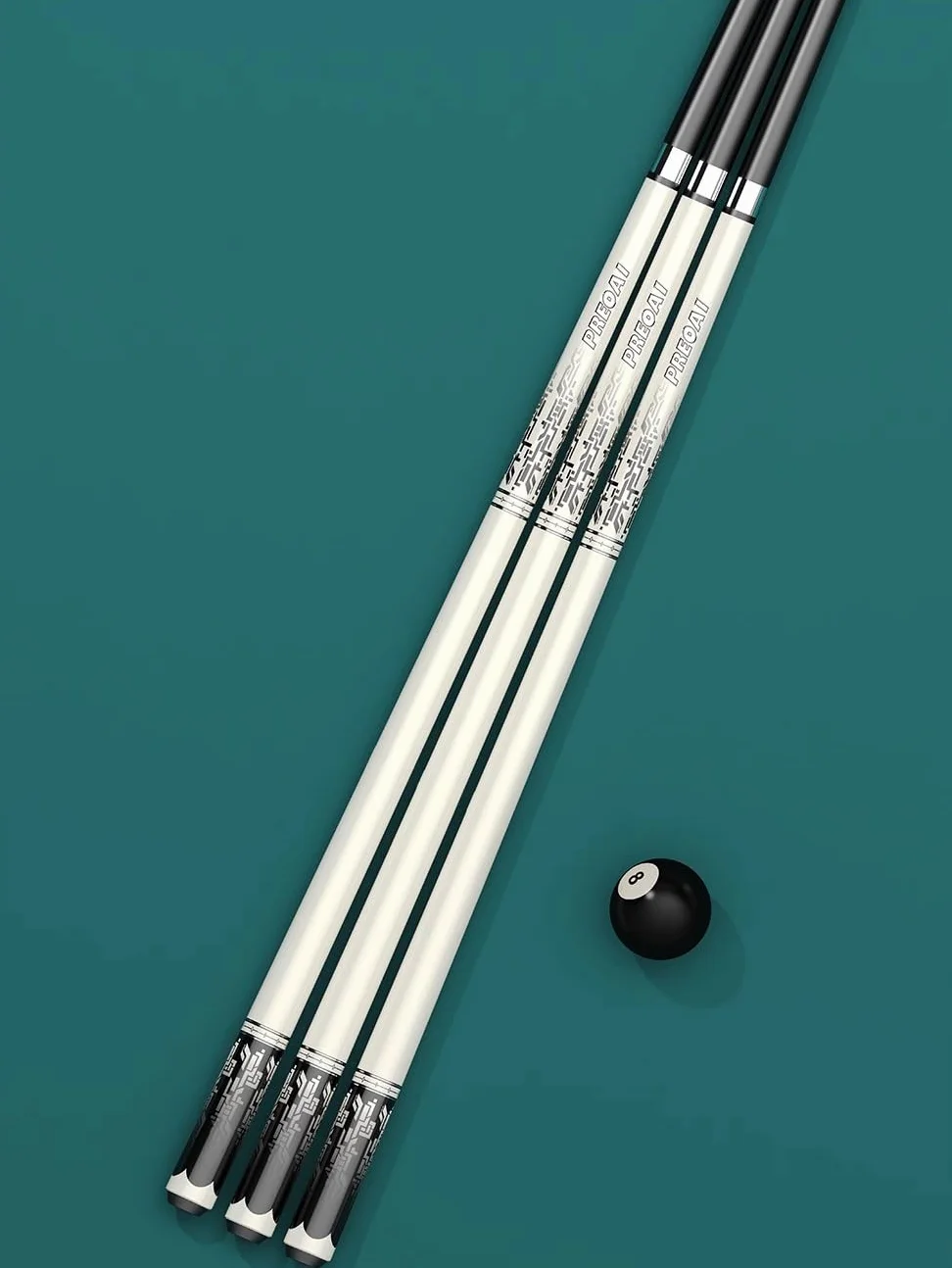 Taco de Billar Fibra de Carbono 10mm 11.5mm 13mm Punta Snooker Pool Cue con Bolsa