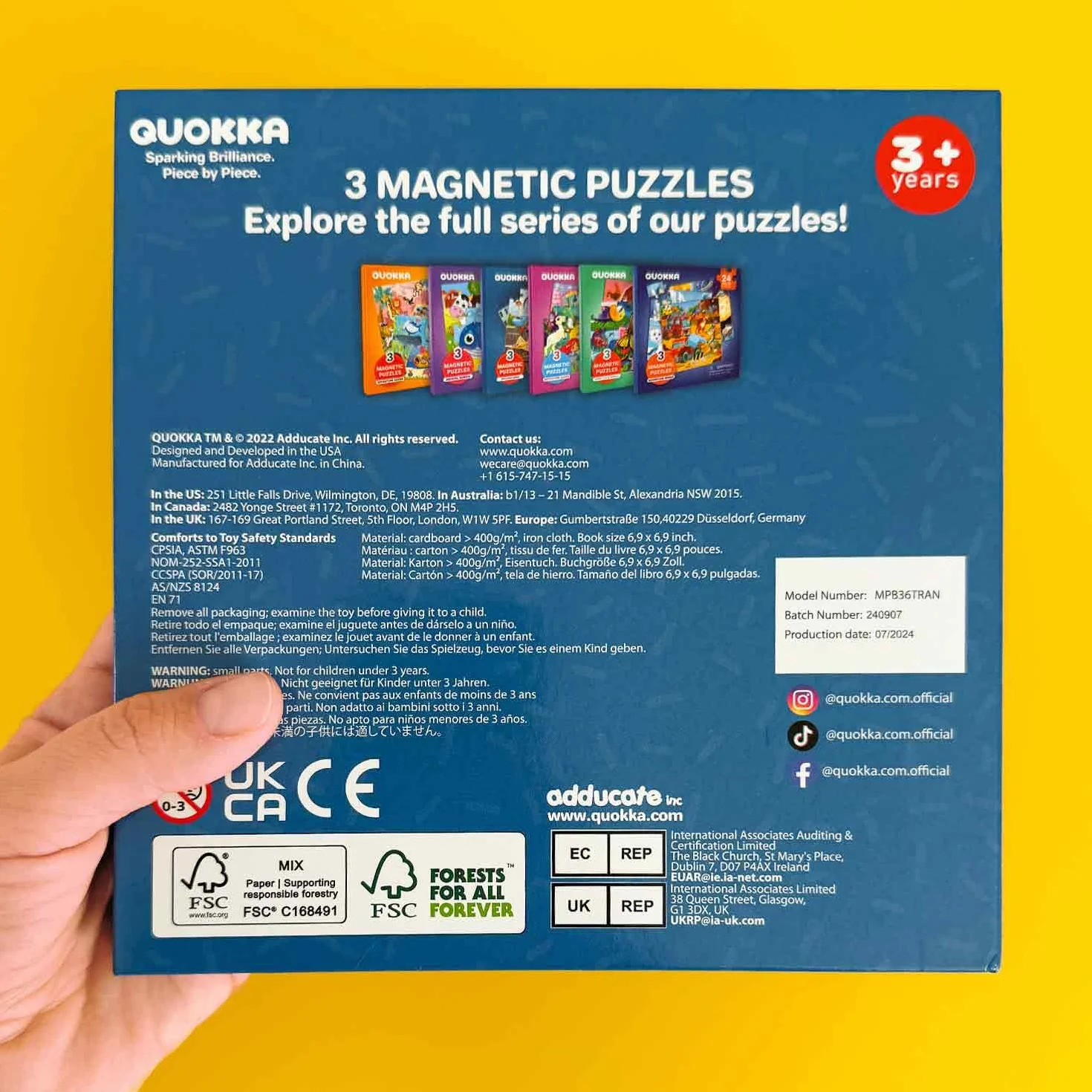 QUOKKA Puzzle Magnetico 36 Piezas Transporte Juegos Viaje Niños 3 4 5 Años Regalo