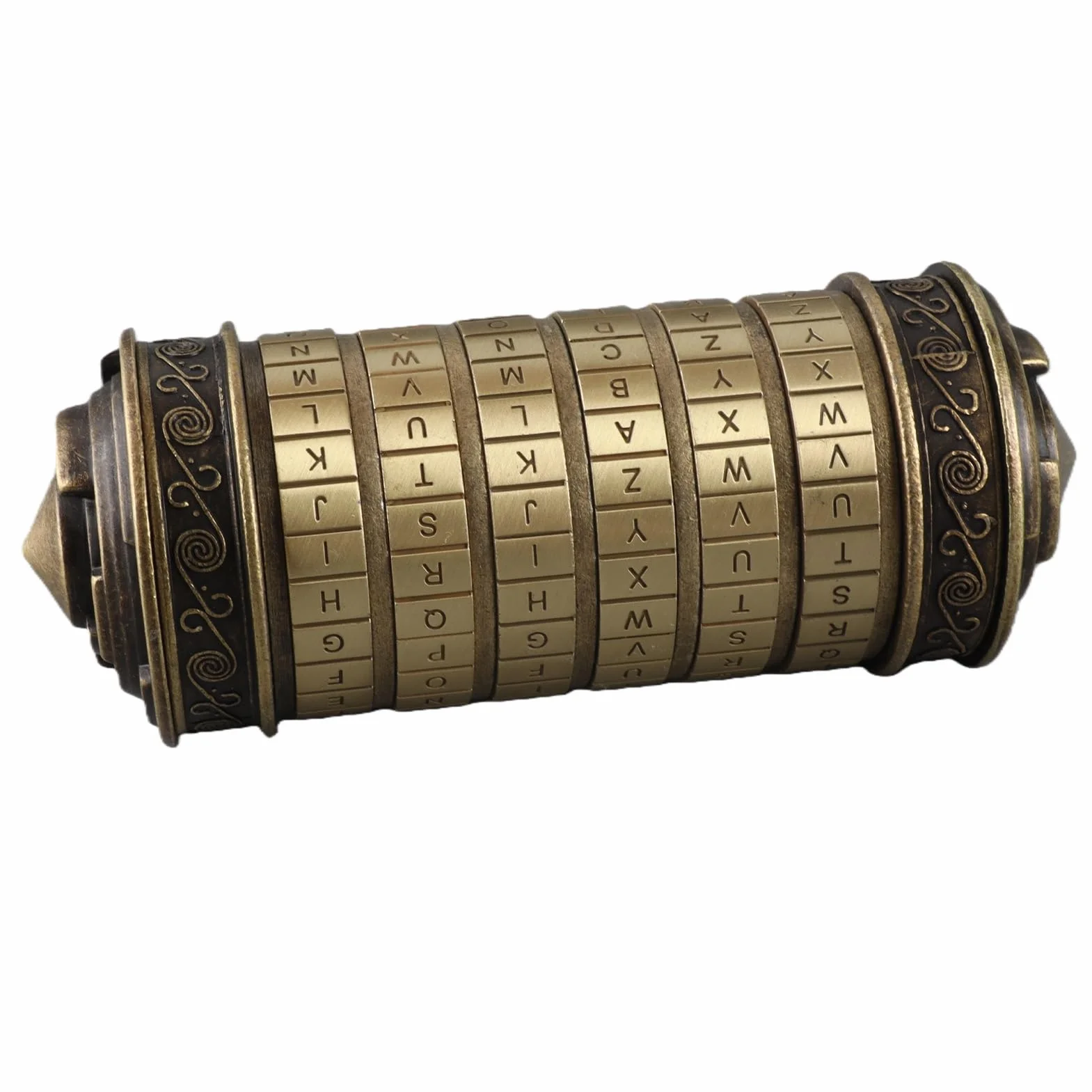 Fdit Cerradura Cryptex Retro Caja de Puzle de 5,1 x 6,3 x 9,1 pulgadas para Notas de Magasin, Poemos, Joya, llaves, otros objetos de valor