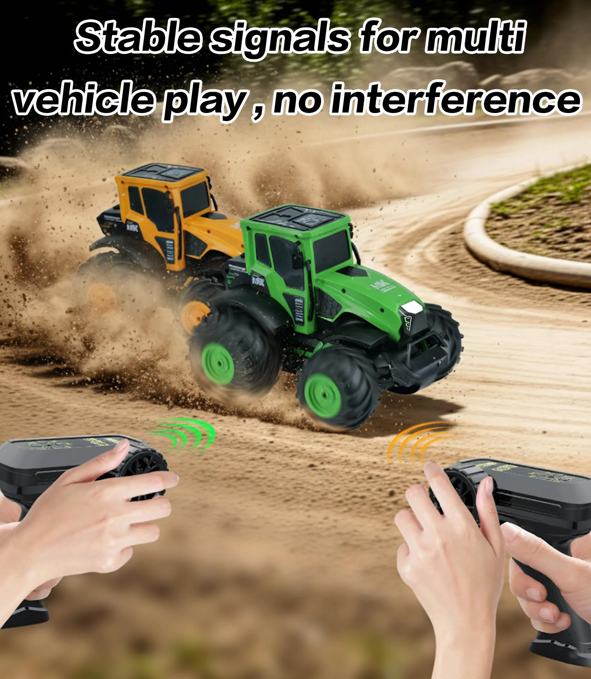 Coche Teledirigido Niños 1:14 Anfibio, 4WD Todo Terreno Agua y Tierra, RC Stunt Car Impermeable 2.4GHz, 360° Rotación 15km/h, 2 Baterías 1200mAh 90Min, Juguete Niño Niña 6+ Regalo Navidad Cumpleaños