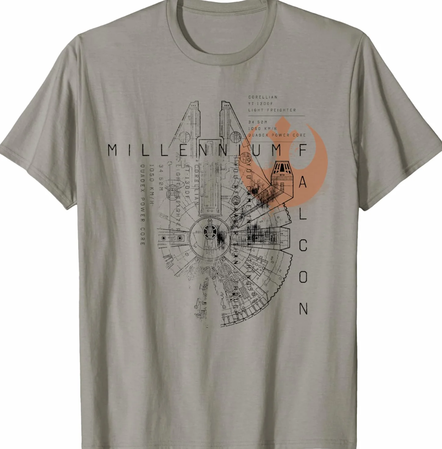 Star Wars Millennium Falcon Schematic Camiseta