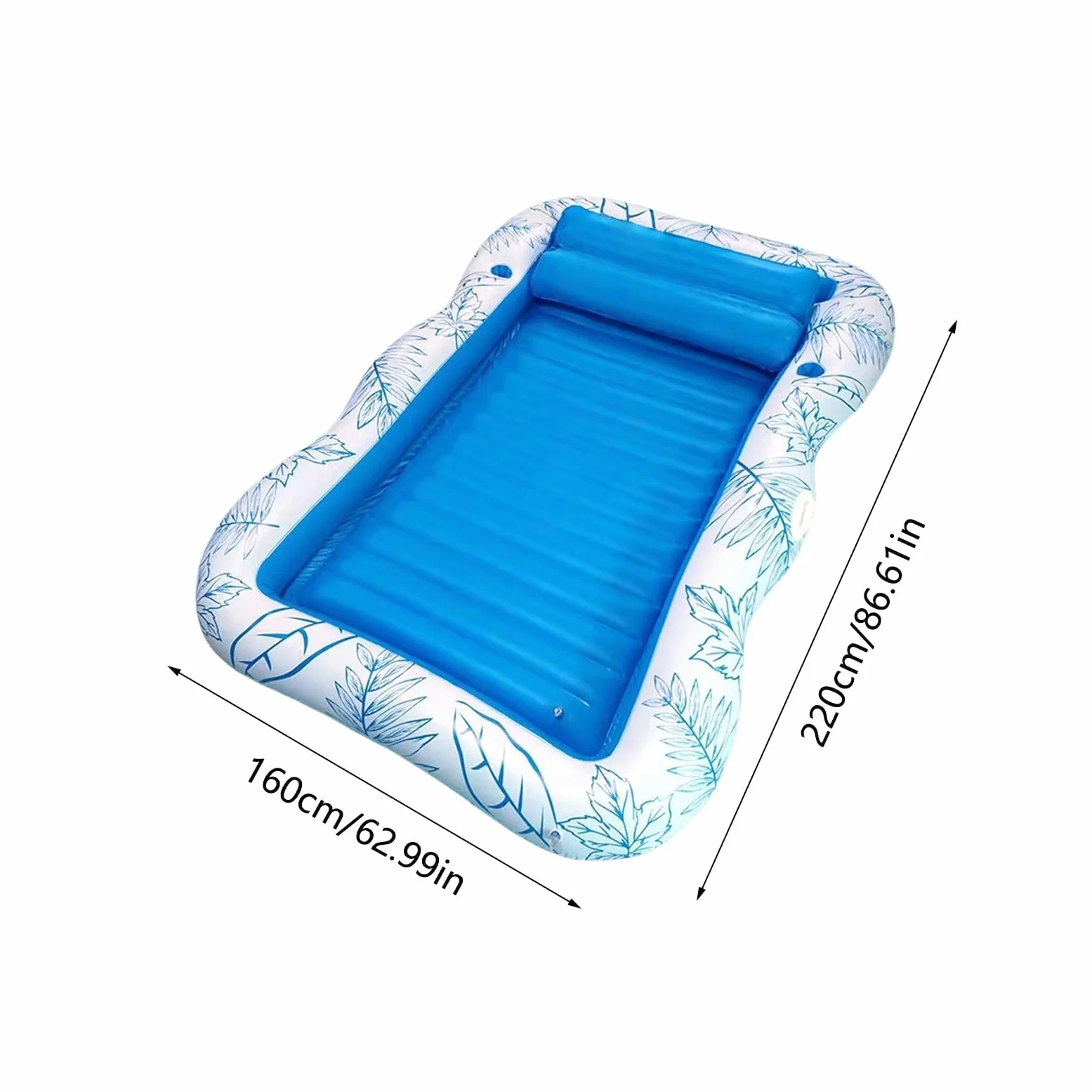Flotador de piscina para adultos con portavasos, tumbona de natación inflable gruesa para lago de playa, respaldo de PVC a prueba de fugas, tapete de viaje portátil para relajación de vacaciones