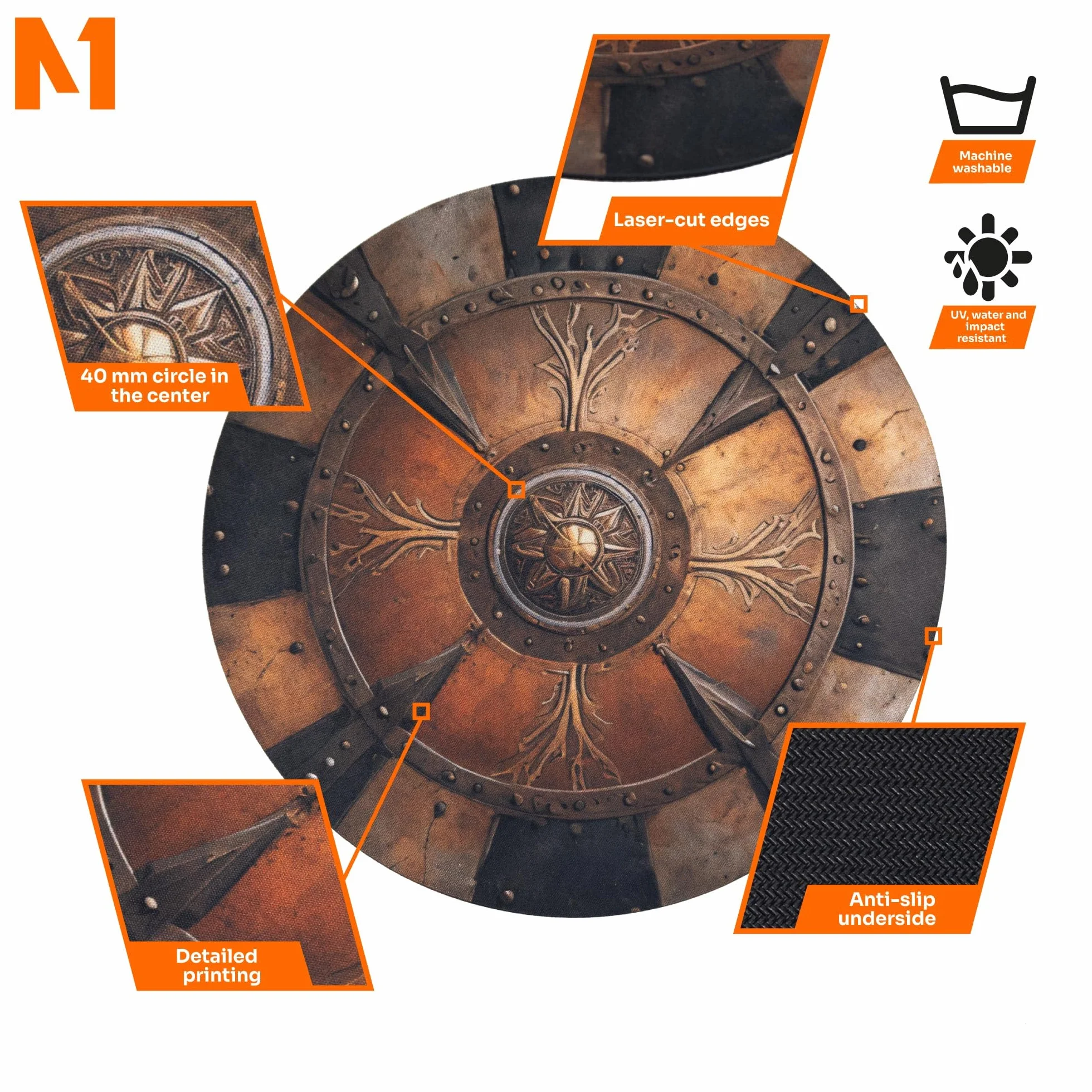PLAYMATS Marcador de Goma para la Edad de Sigmar 4e – Old Gods Shield