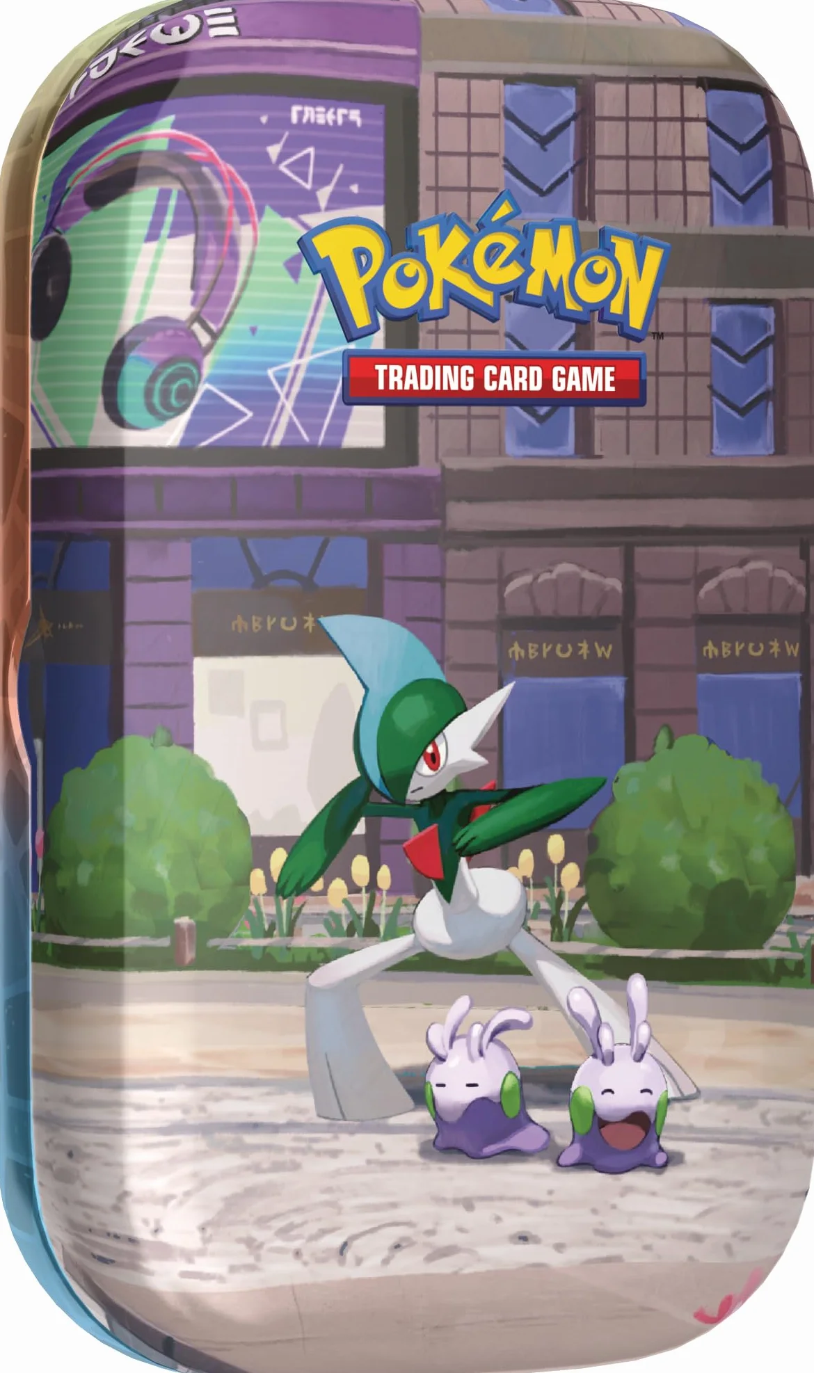 Pokémon JCC Minilata Ciudad Luminalia Gallade Goomy 2 Sobres Mejora 1 Tarjeta Ilustrada 1 Pegatina