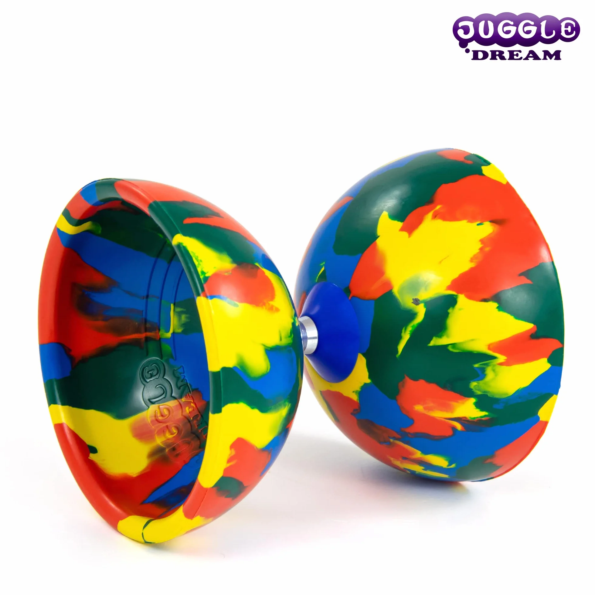 Juggle Dream Jester Diábolo Set para Malabares - Diábolo con Eje Fijo con Palos de Fibra y Vídeo de Aprendizaje en Línea (Multicolor)