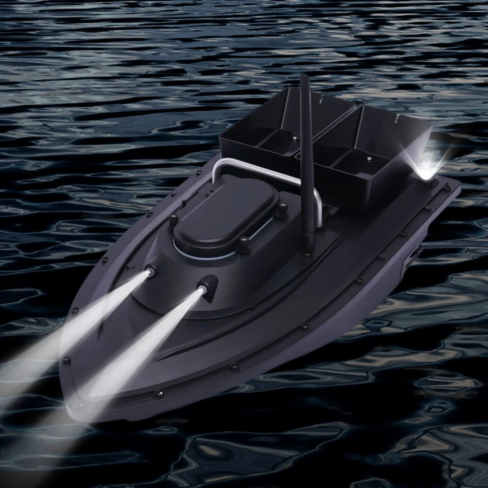 Barco de cebo RC con 2 Hoppers 5200mAh 300M barco arrancador remoto