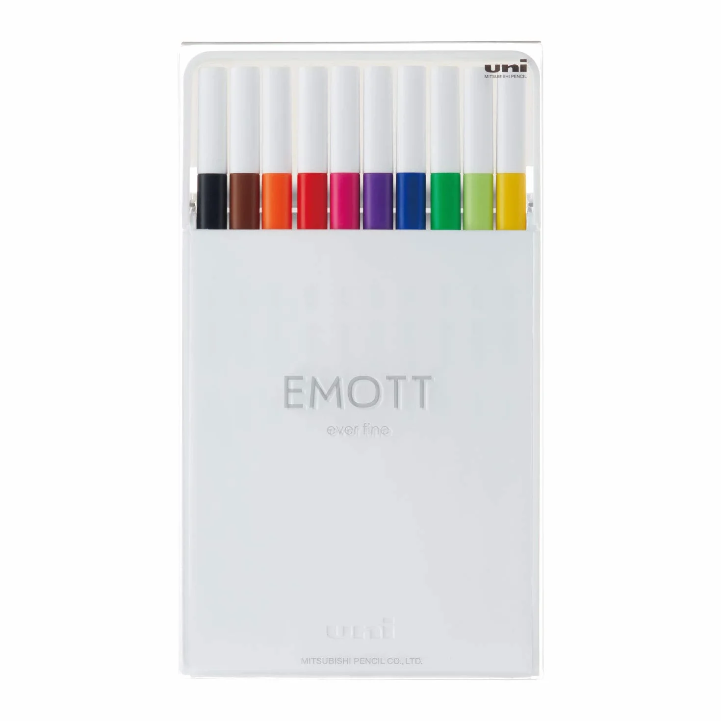 Uni-Ball Estuche Marcadores EMOTT PEM-SY No.1 0,4mm 10 colores surtidos