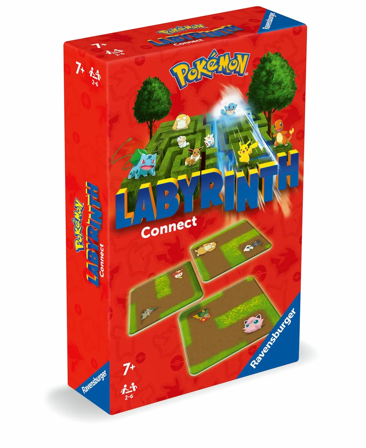 Ravensburger - Laberinto Pokemon Connect, Juegos de Mesa Niños 7 Años o más, 2-6 Jugadores, Juego de Viaje, Regalo Niño 7 años, Juegos de Mesa Familia, Versión en Español