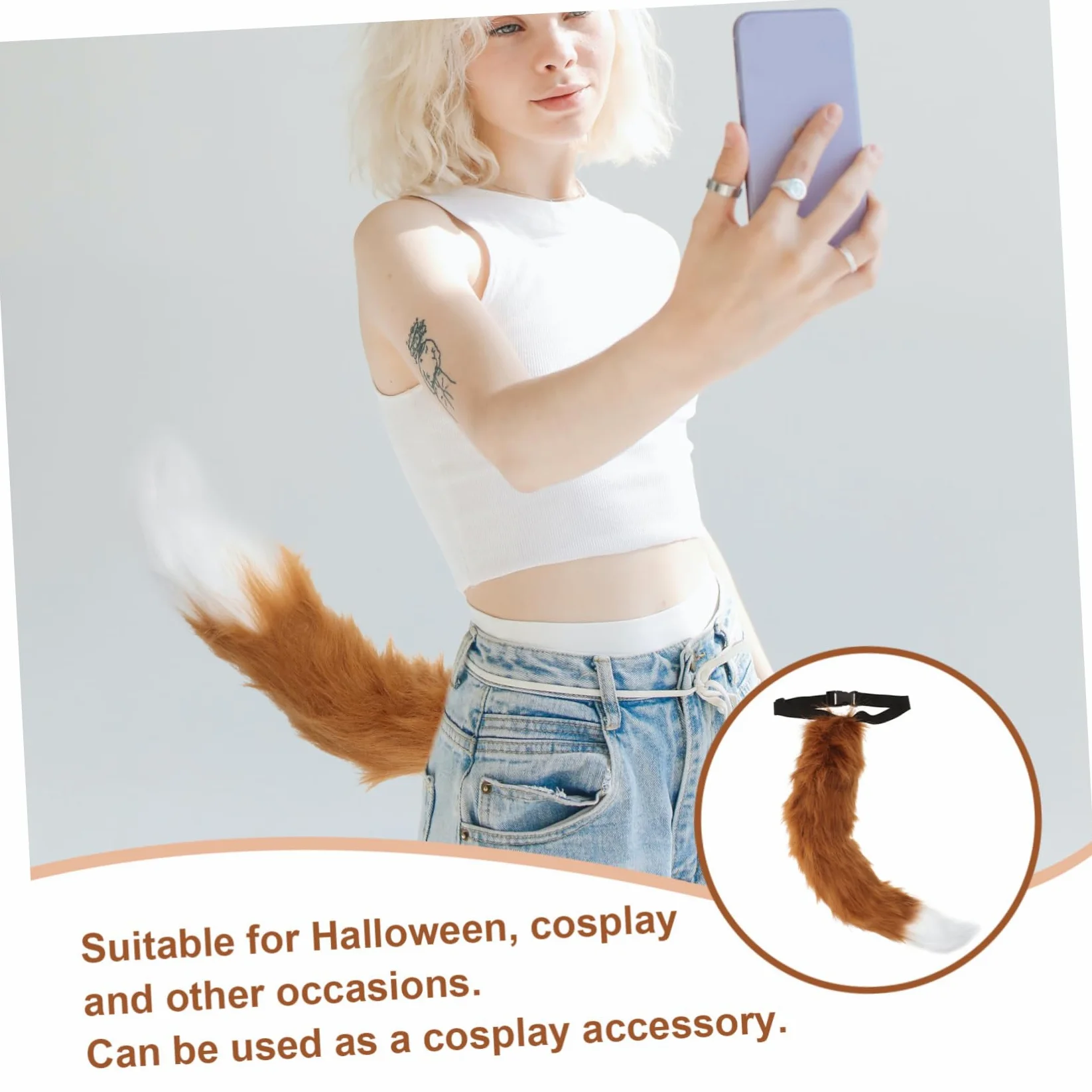LIFKOME Accesorios De De Animal De Peluche De Animal Cosplay De Para Cosplay De Animal Para Fiesta De Para Halloween Traje De Felpa Brown