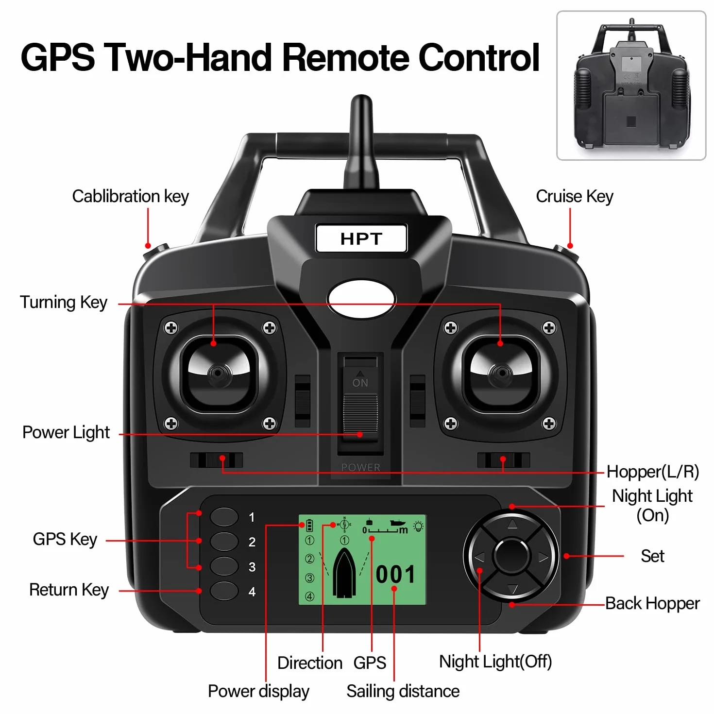 500M GPS Fishing Bait Boat with 3 Catapult Type Bait Hoppers Carp Fishing Bait Boat Carp Hook Post Boat,Fish Finder with Sonar Sensor,Handbag