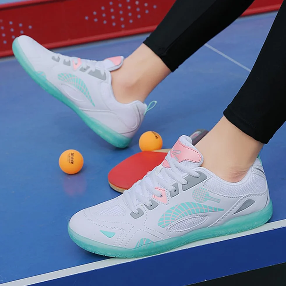 Zapatillas de Tenis de Mesa para Hombre, Bádminton con Soporte de Arco