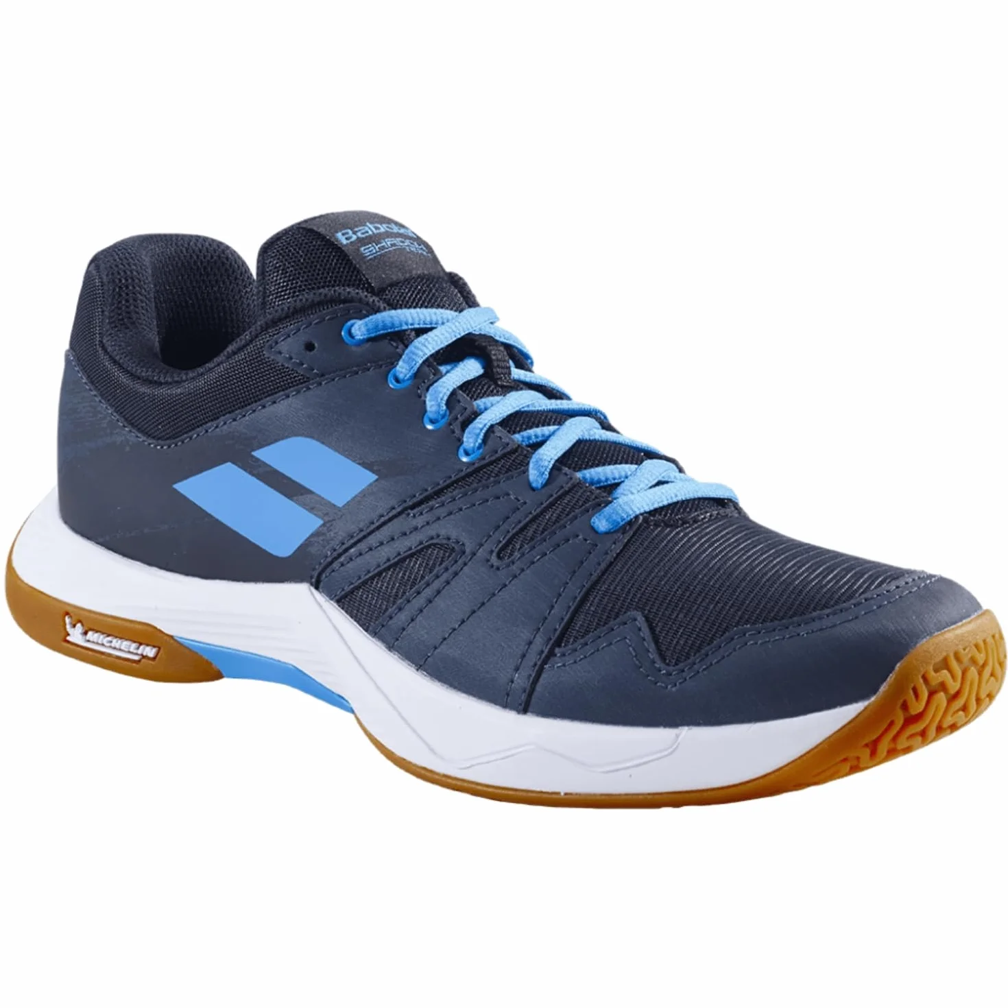 Babolat Shadow Team 2 Zapatillas de bádminton para hombre, negro y gris, amortiguación dinámica, transpirables