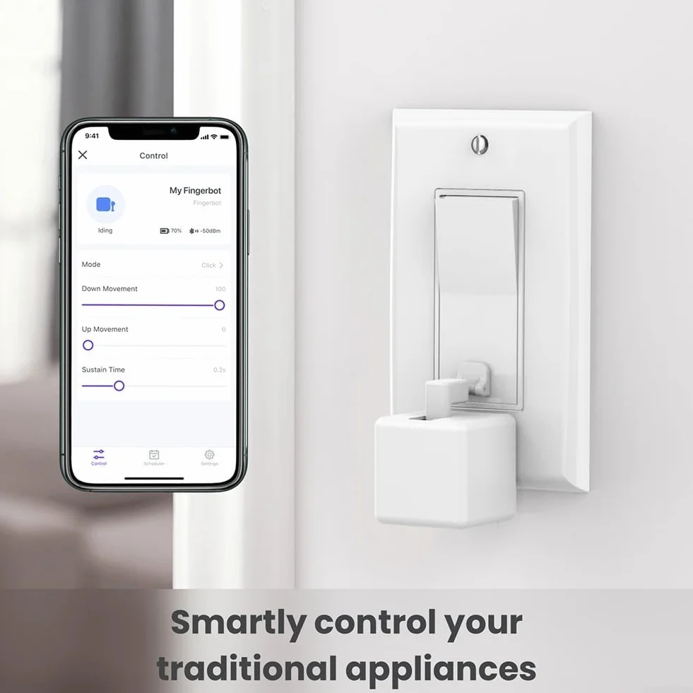 Minhe Robot de dedo inteligente para Tuya Control remoto Botón de aplicación y control de voz, automatización de temporización, dispositivo de interruptor inalámbrico para electrodomésticos, oficina