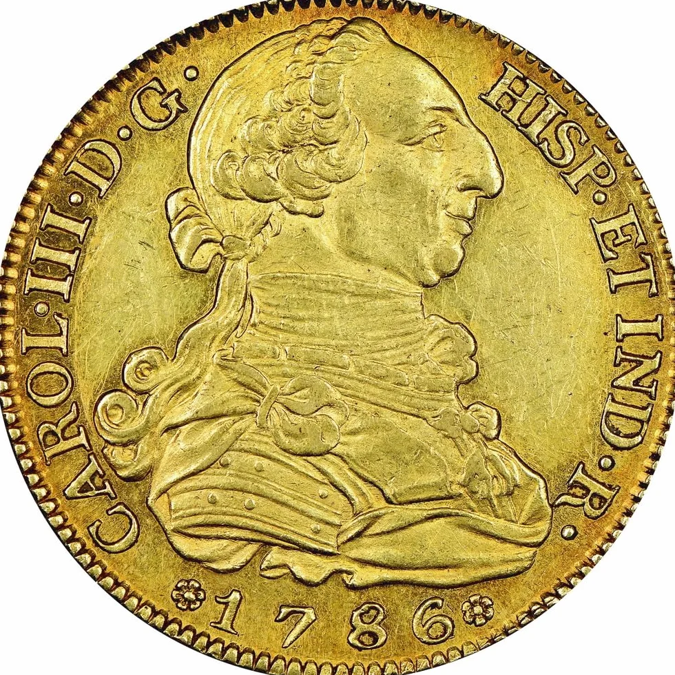 Monedas Antiguas españolas, 1786 Carlos III Moneda Oro Escudo España, Monedas Plata 8 Reales coleccionables, colección Moneda Conmemorativa para coleccionistas Raras