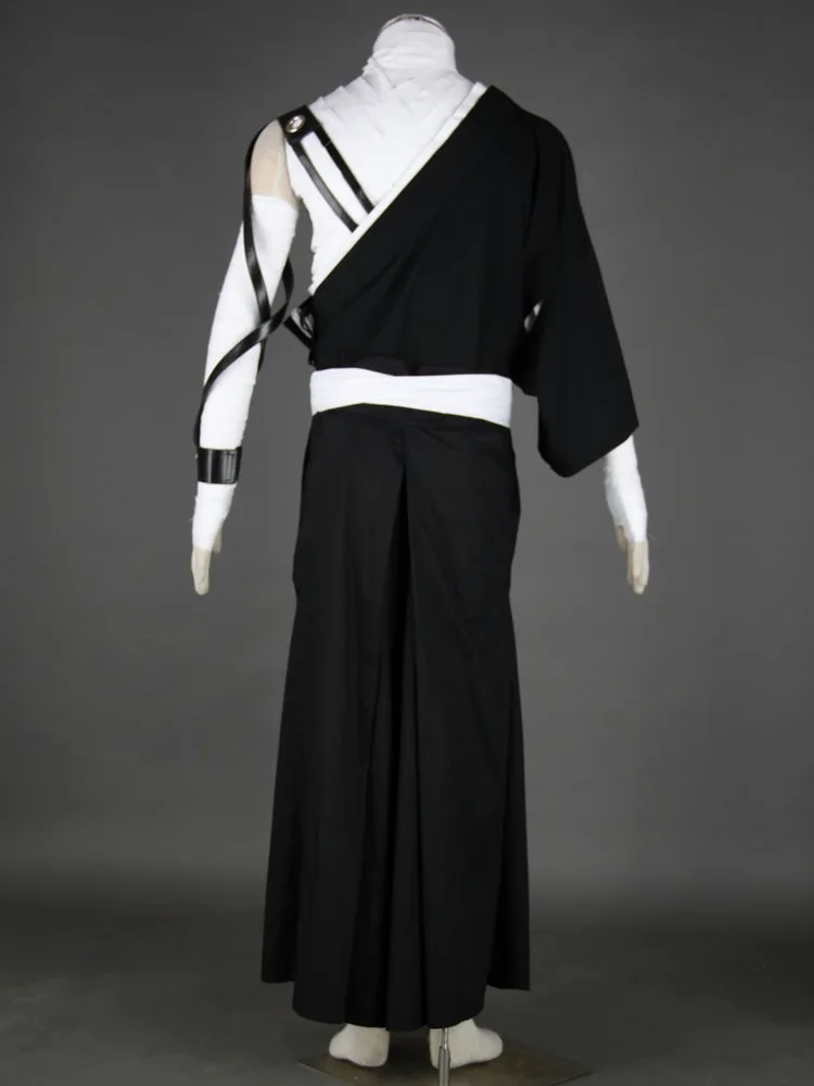 Disfraz de anime Kurosaki Ichigo de talla estadounidense, disfraz de kimono de capa larga