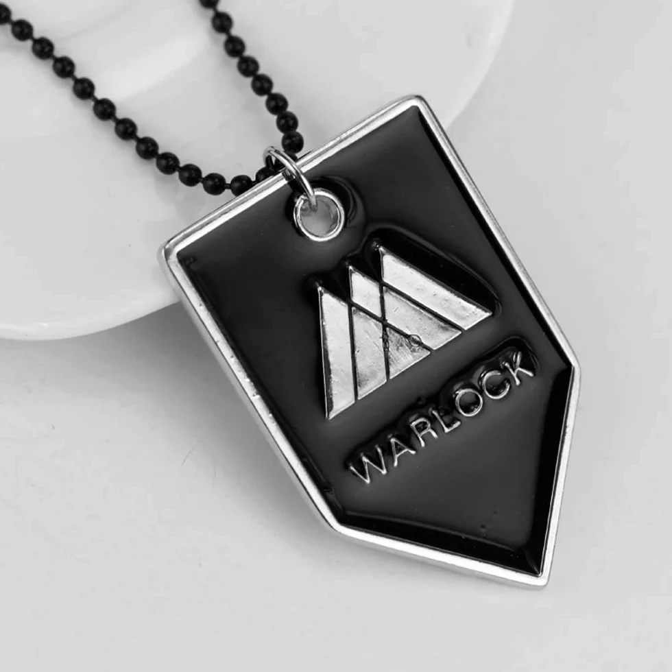 Collar Destiny de 3 piezas Hunter Warlock Titanio Colgante Emblema Collar Fantasma Iron Banner 2