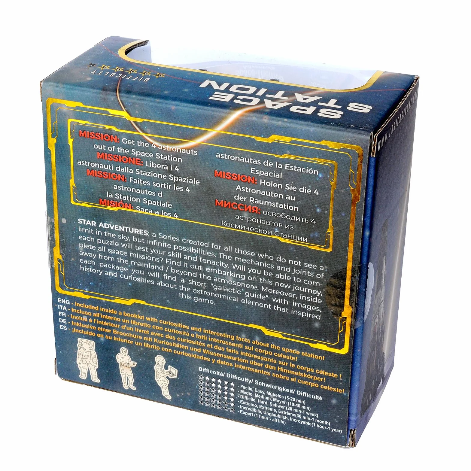 Logica Juegos La Estación Espacial Rompecabezas de Madera Caja Secreta Dificultad 5/6 Serie Star Adventures