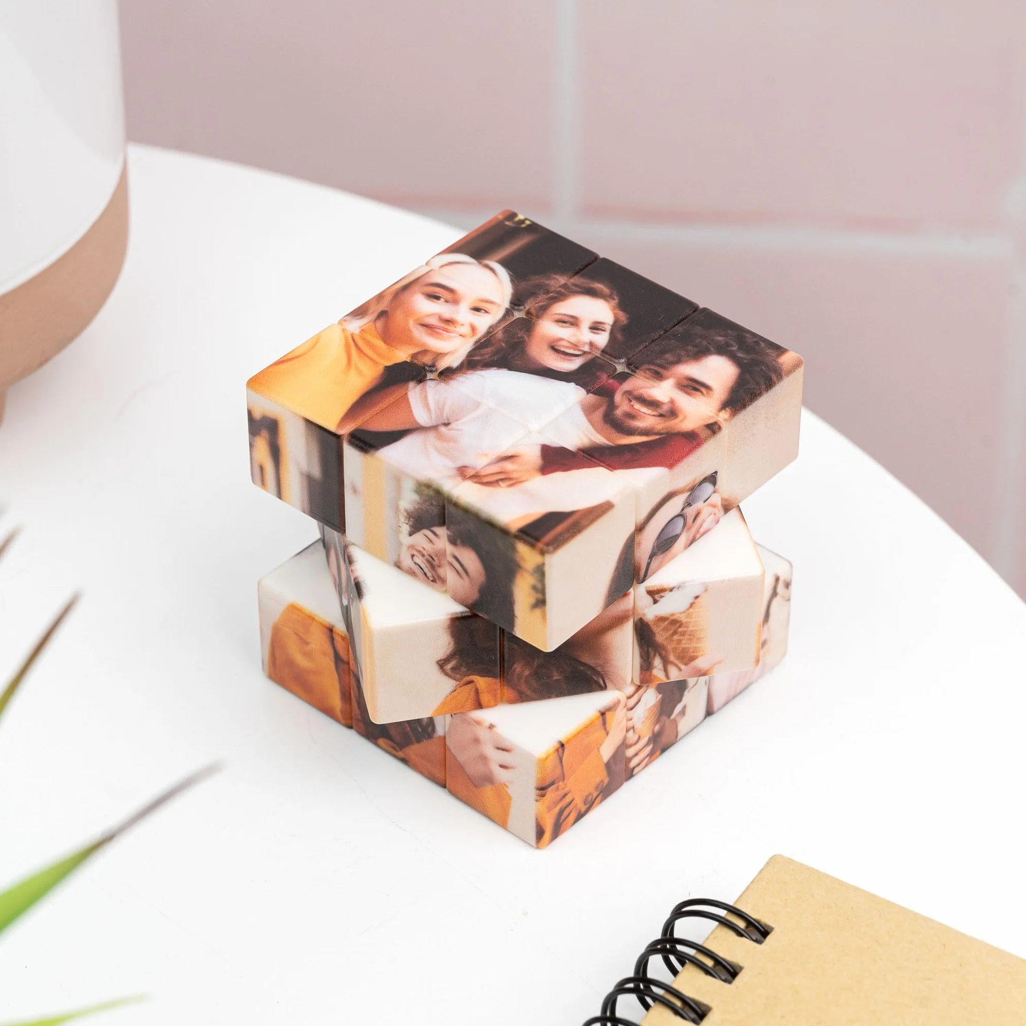 Wanapix | Cubo de Velocidad Personalizado 3x3 | Cubo de Lógica Giratorio con 6 Fotos | Impresión Directa sobre Cada Cara