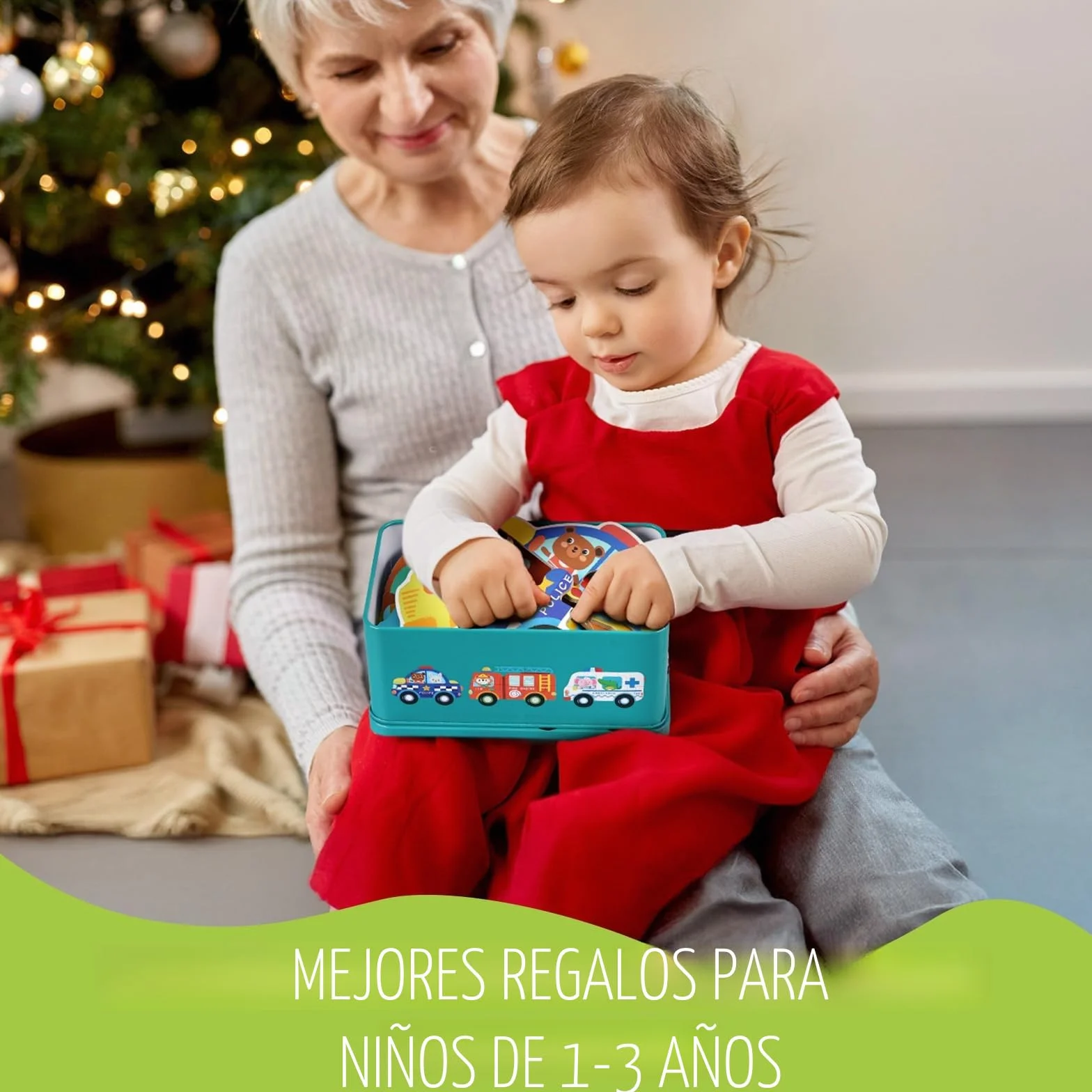 BBLIKE Puzzle 3 Años Juguetes Educativos Montessori, Puzzle Infantil 6 en 1 con Caja de Almacenamiento, Regalo para Niños 1-5 Años Conocer Animales y Automóviles, Juegos Didácticos Preescolar (Bus)