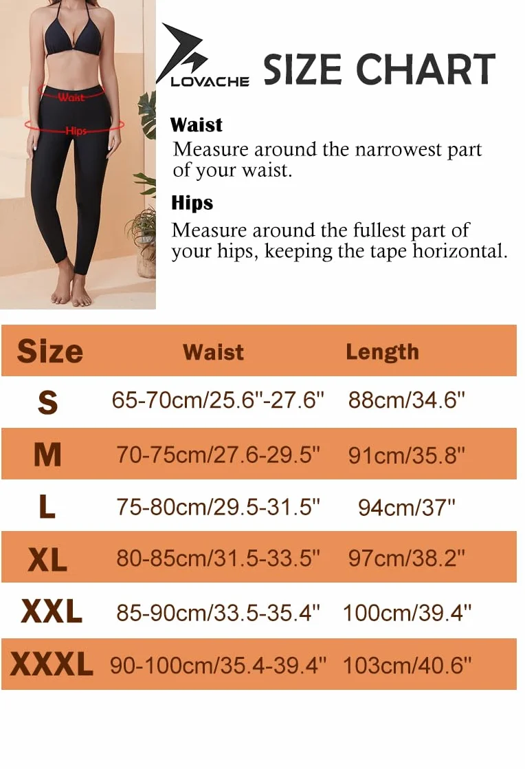 Pantalones de natación largos mujer protección solar surf snorkel