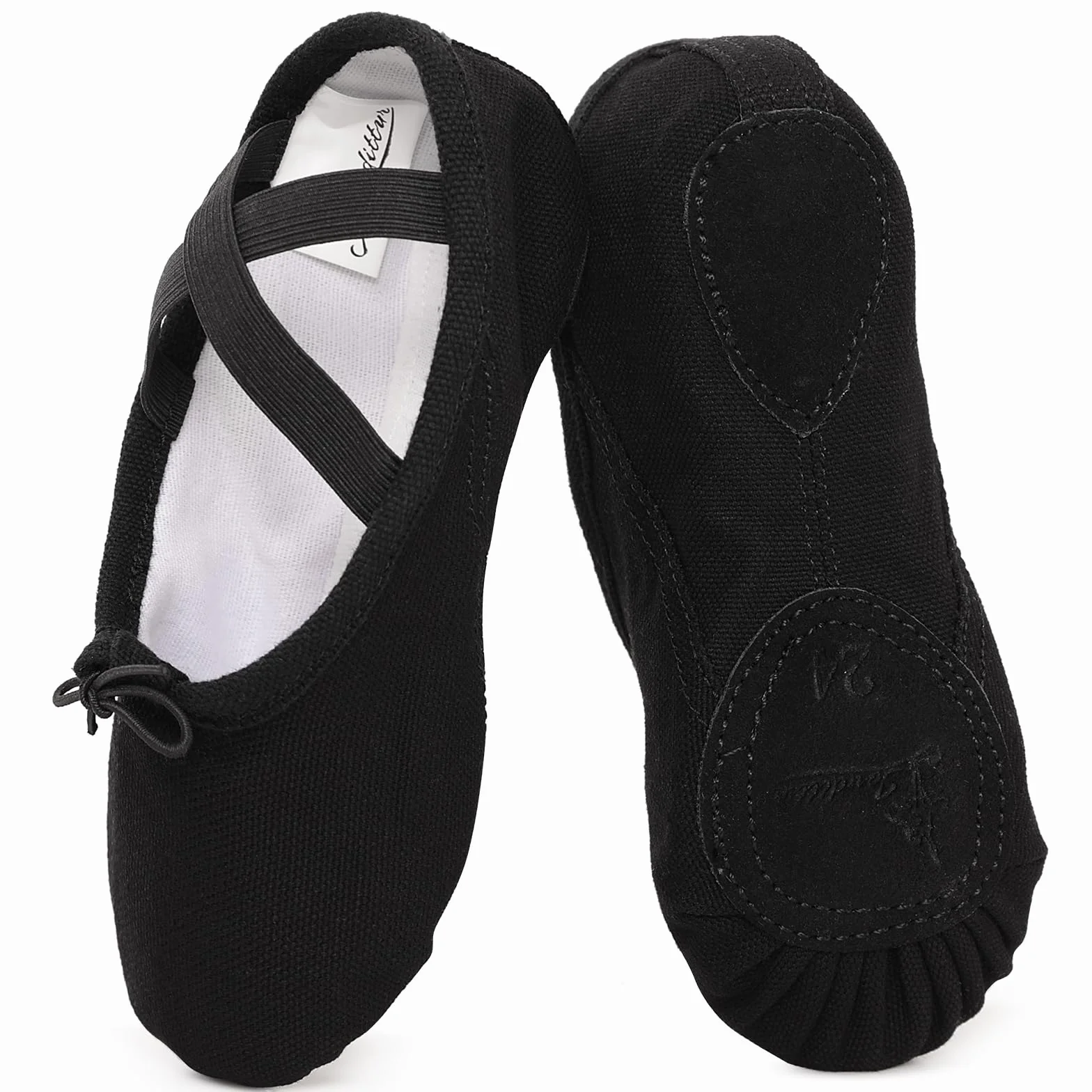 Soudittur Zapatillas Media Punta de Ballet Calzado Danza Niña Mujer Suela Partida Cuero Tallas 23-44