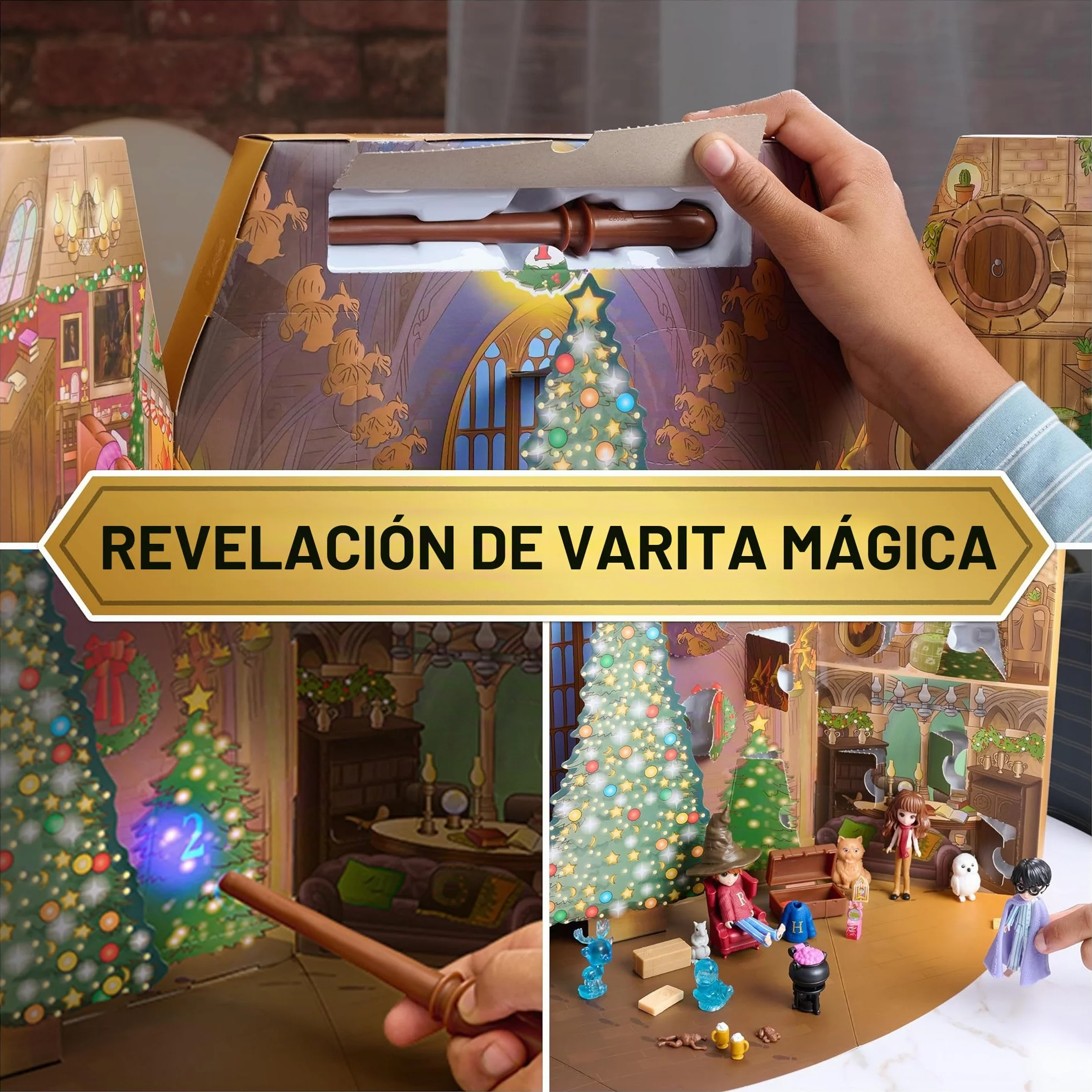 Wizarding World, Harry Potter, Calendario de Adviento de Magical Minis con 24 regalos, Calendario de cuenta atrás para Navidad con juguetes sorpresa, Juguetes para niños y niñas a partir de 6 años