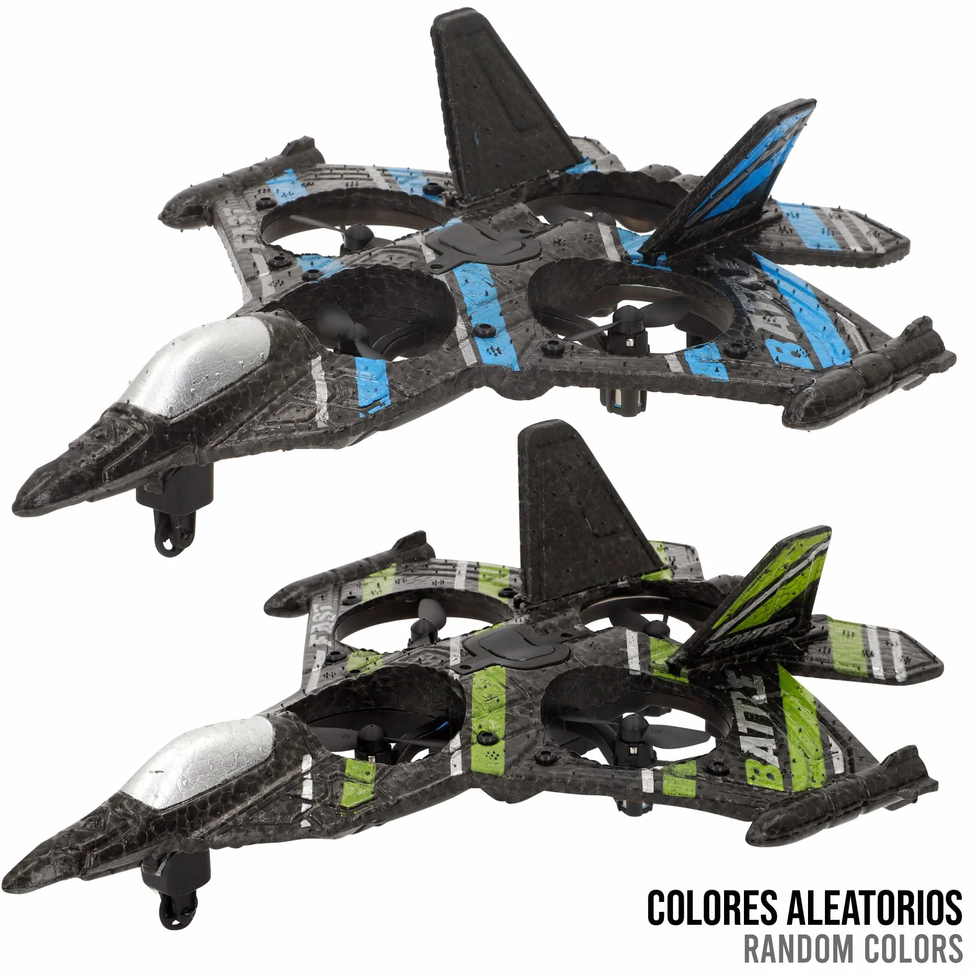 COLORBABY Speed & Go Dron avión de combate teledirigido, luces LED, 50-60 metros, Ajuste dirección, 2.4 GH.z, Giro 360º, Auto despegue y aterrizaje, Aviones combate, RC, Vehículos radiocontrol (41366)